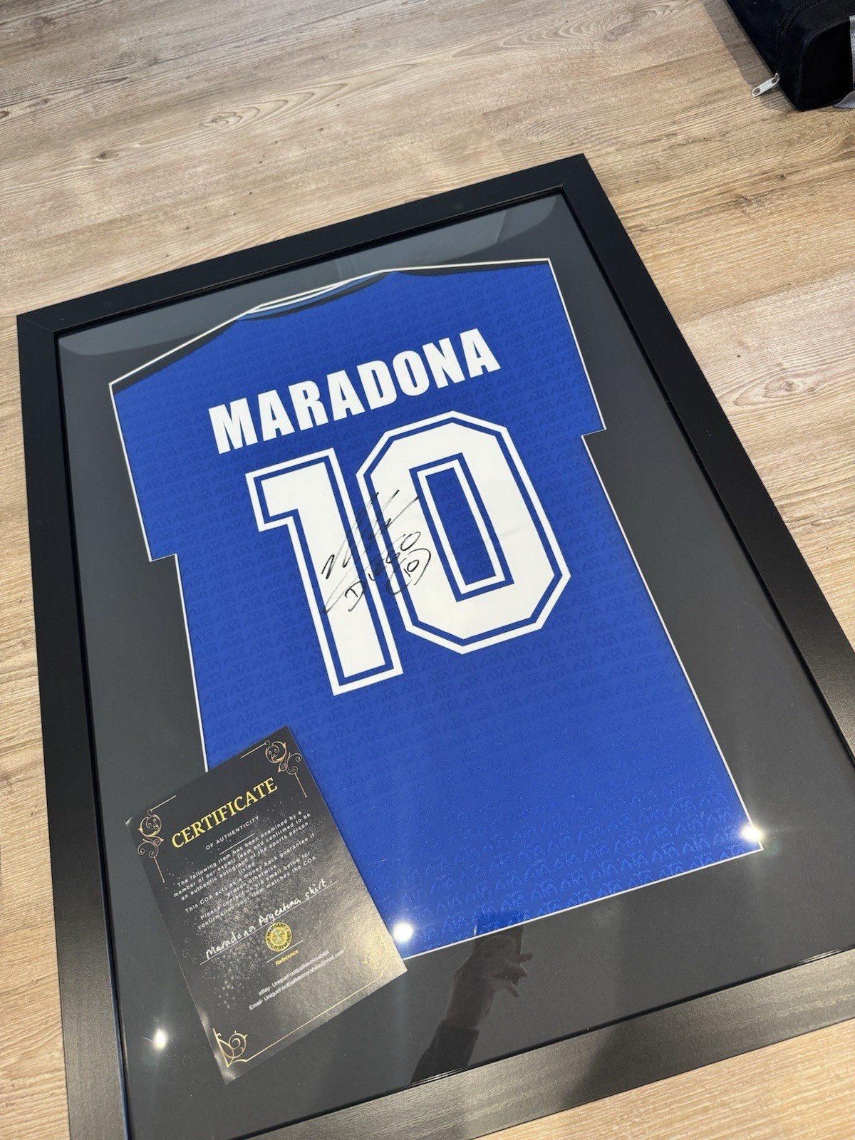 Framed Signed Diego Maradona Argentina Shirt (COA Included) for sale on Ebay