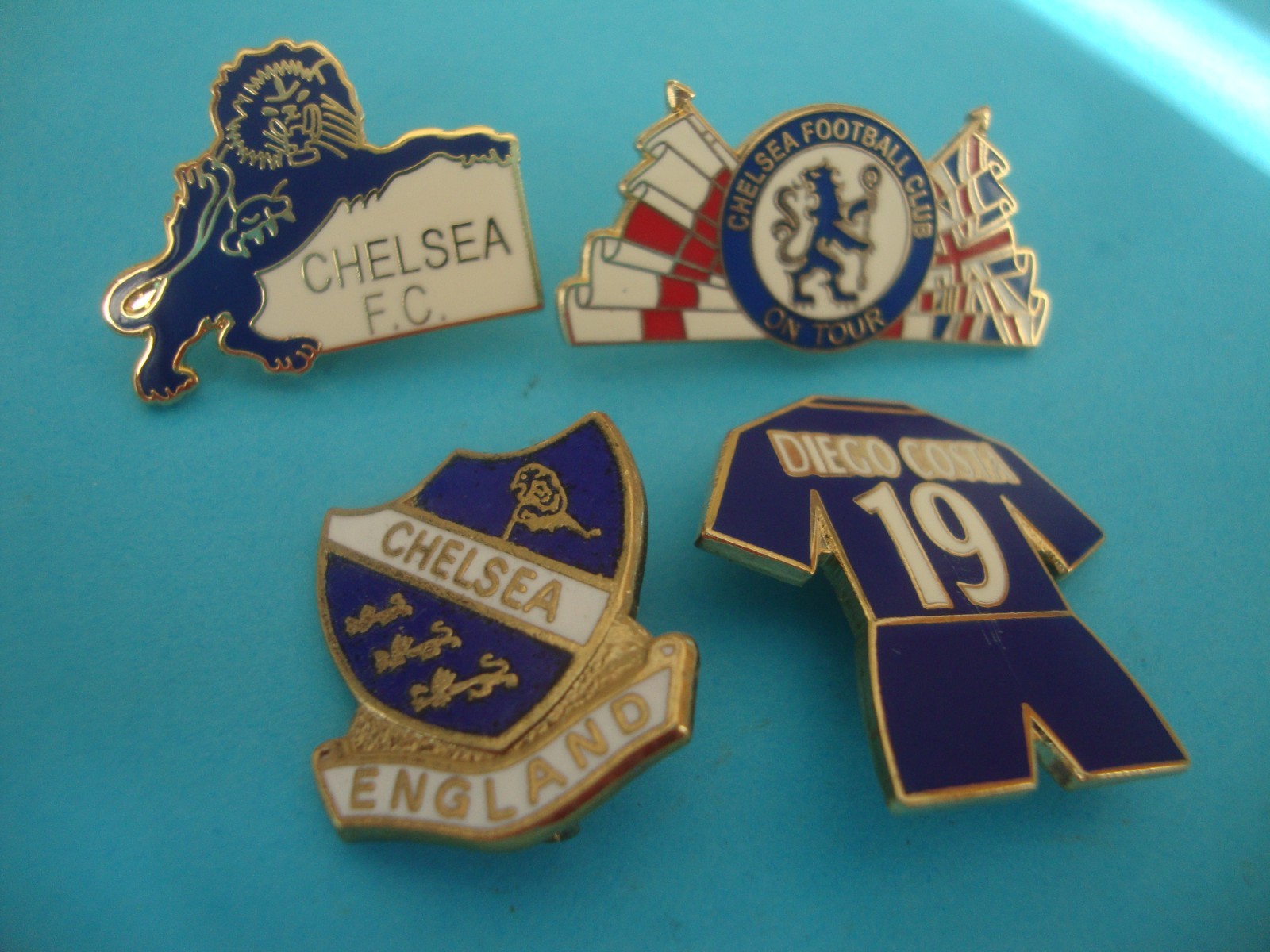 (723  FOUR  CHELSEA  FOOTBALL CLUB  METAL  PIN BADGE  for sale on Ebay