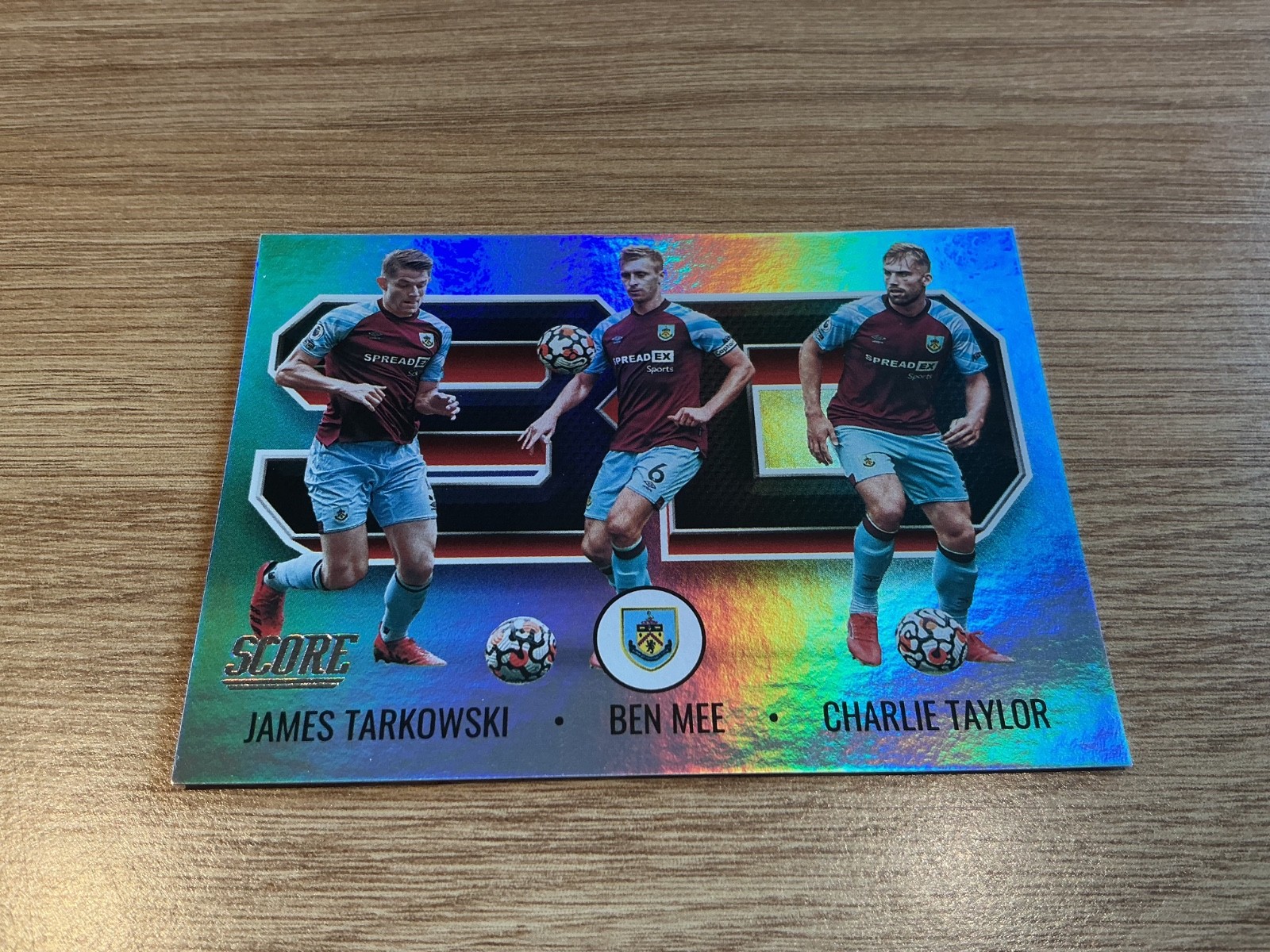 BURNLEY 2020-21 3D SCORE DUAL CARD JAMES TARKOWSKI/ BEN MEE/ CHARLIE TAYLOR for sale on Ebay