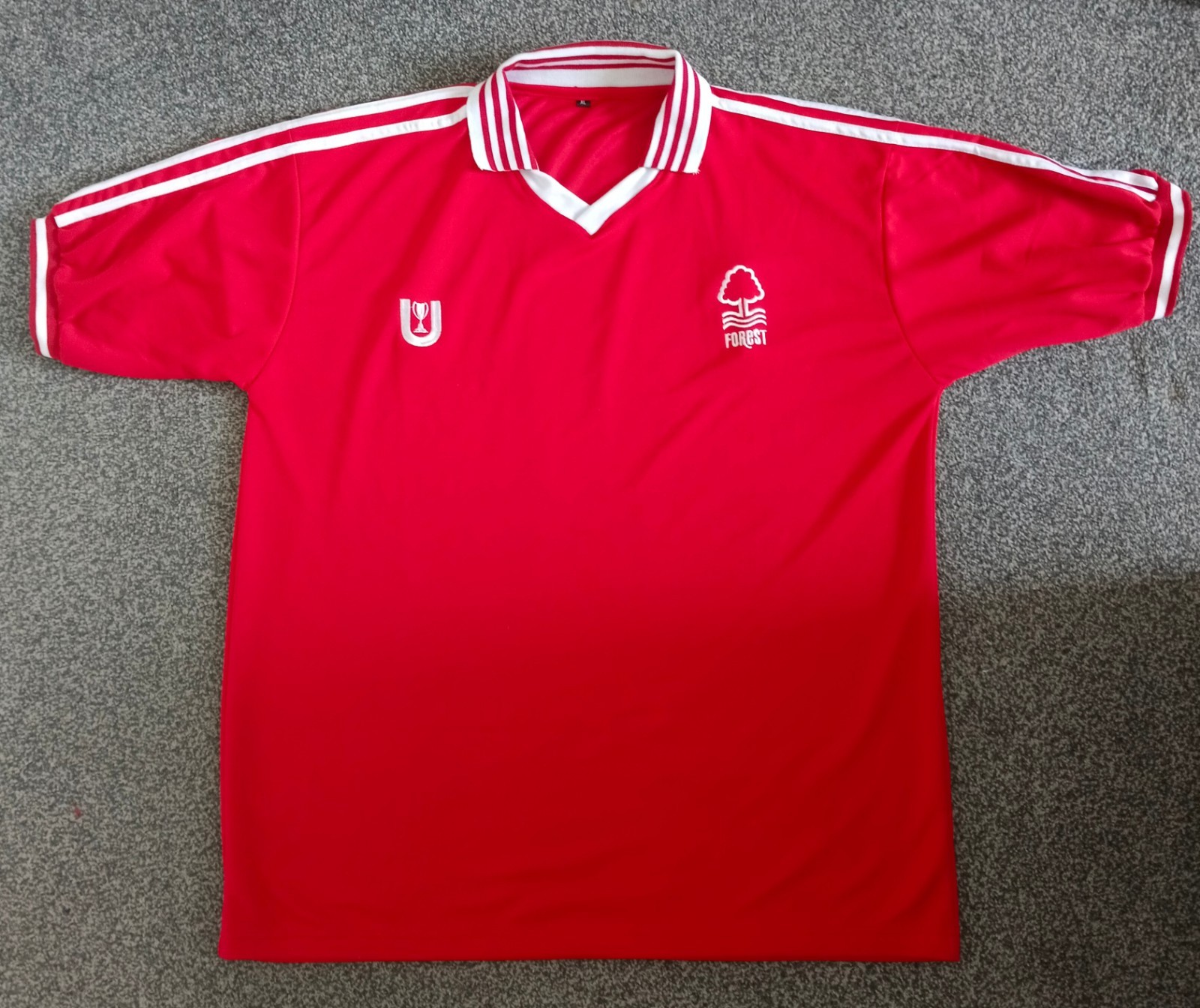 Nottingham Forest 1976/77 Replica Home Shirt. XXL for sale on Ebay