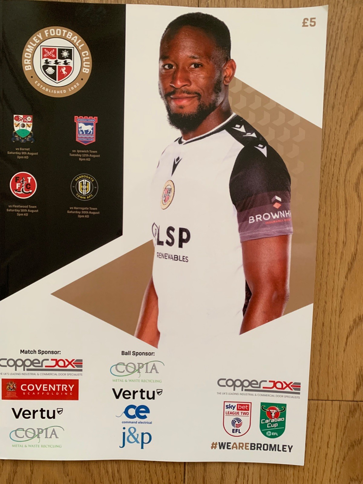 Bromley v Ipswich Town 2025 EFL League Cup Carabao Official Programme A4. Rare for sale on Ebay