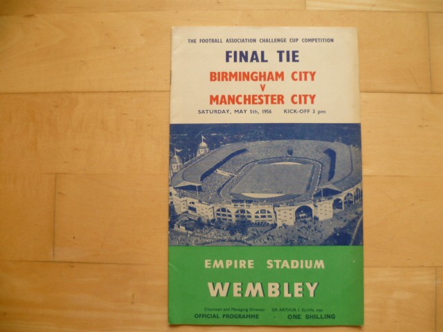 Birmingham City v Manchester City 1956 Cup Final for sale on Ebay