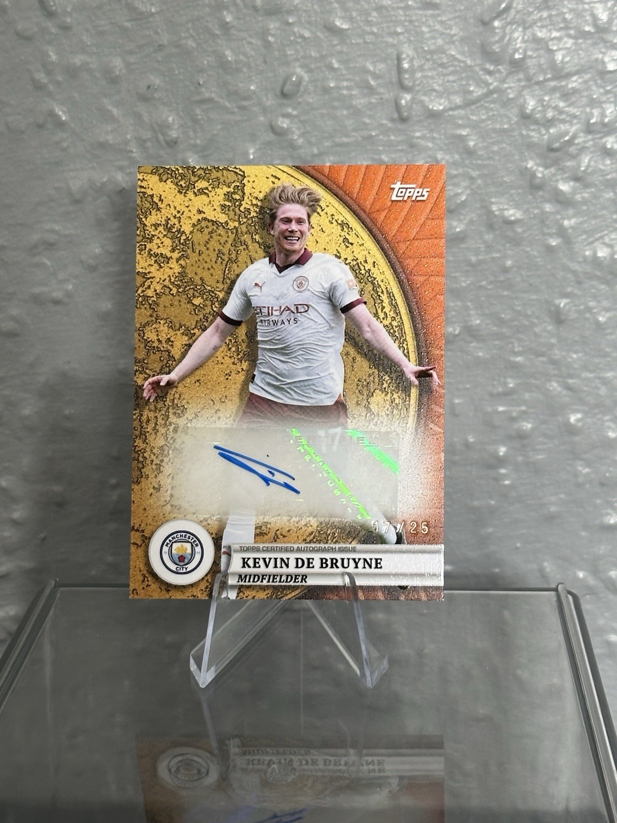 Kevin De Bruyne Autograph 17/25 Gold Moon Manchester City - Topps Blue Moon 2024 for sale on Ebay