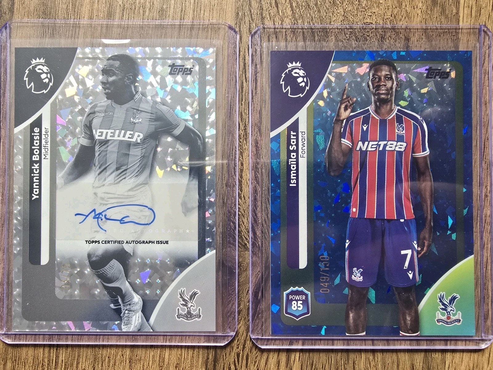 Topps 2026 - Crystal Palace - Yannick Bolasie auto /75 - Ismaila Sarr /150 for sale on Ebay