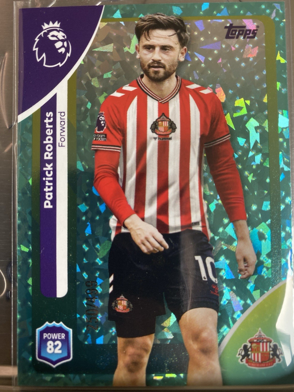 Topps Premier League 2026 Aqua Sparkle Parallel /499 Patrick Roberts Sunderland for sale on Ebay