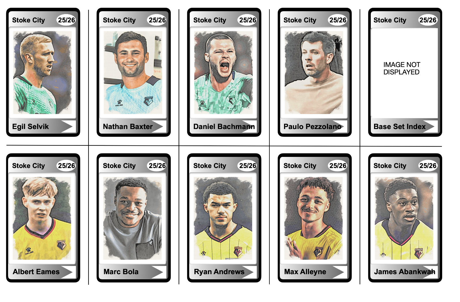 WATFORD FC - 25/26 ENGLISH CHAMPIONSHIP BASE SET - Trading Cards for sale on Ebay