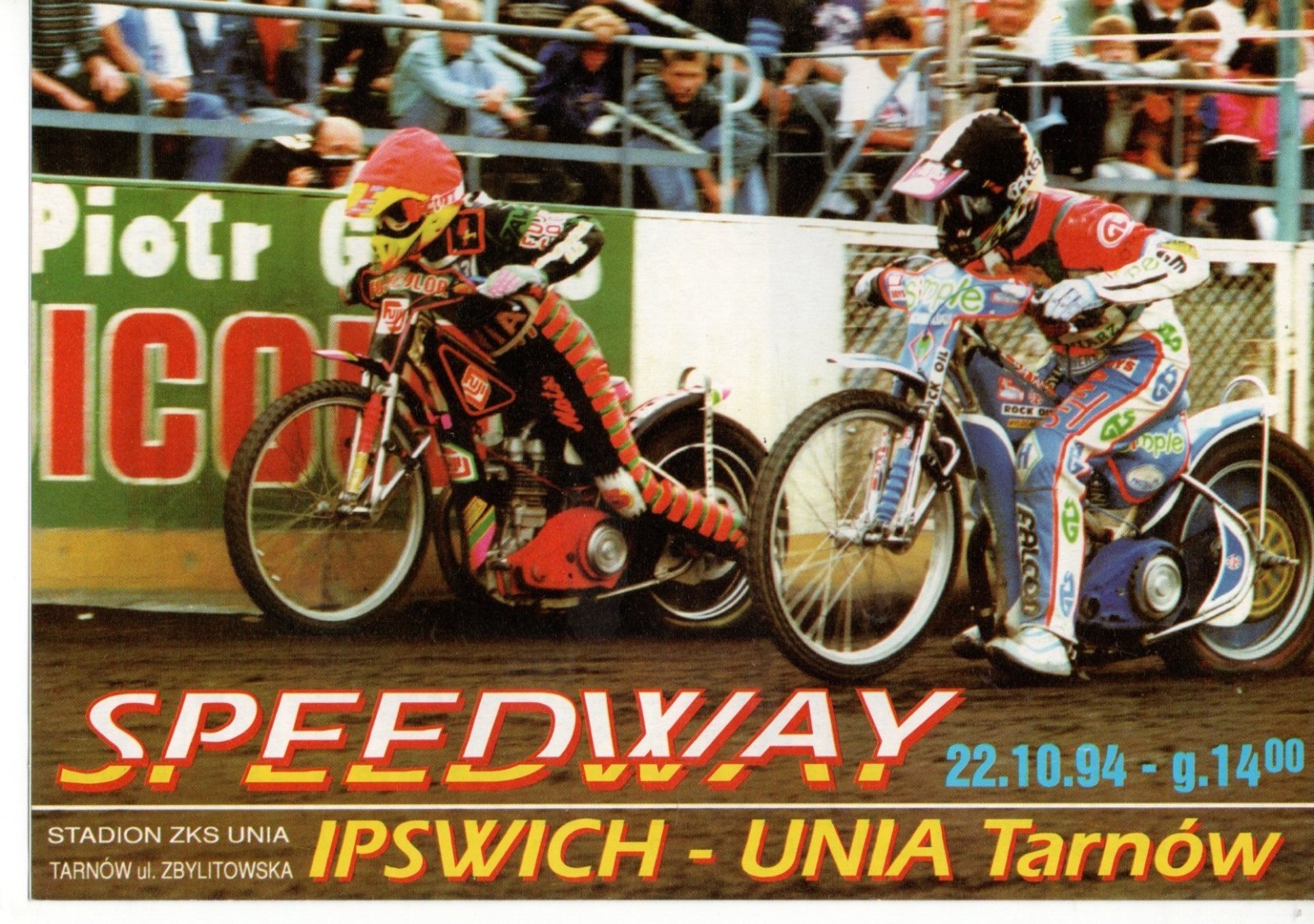 Unia Tarnow v Ipswich - 22 October 1994 for sale on Ebay