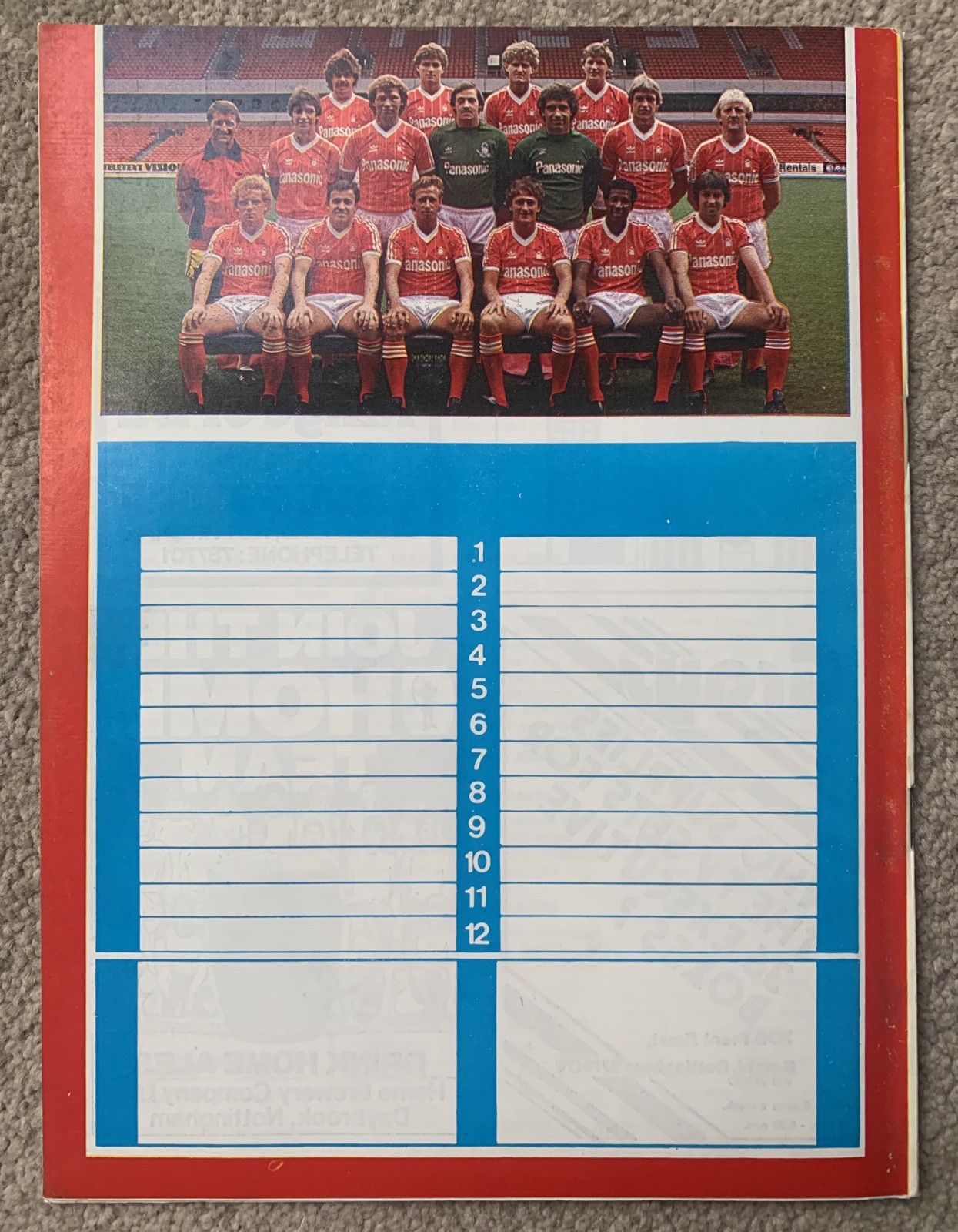 RARITY 1981 NOTTINGHAM FOREST v BRIGHTON *ONE OFF Football Programme Memorabilia for sale on Ebay