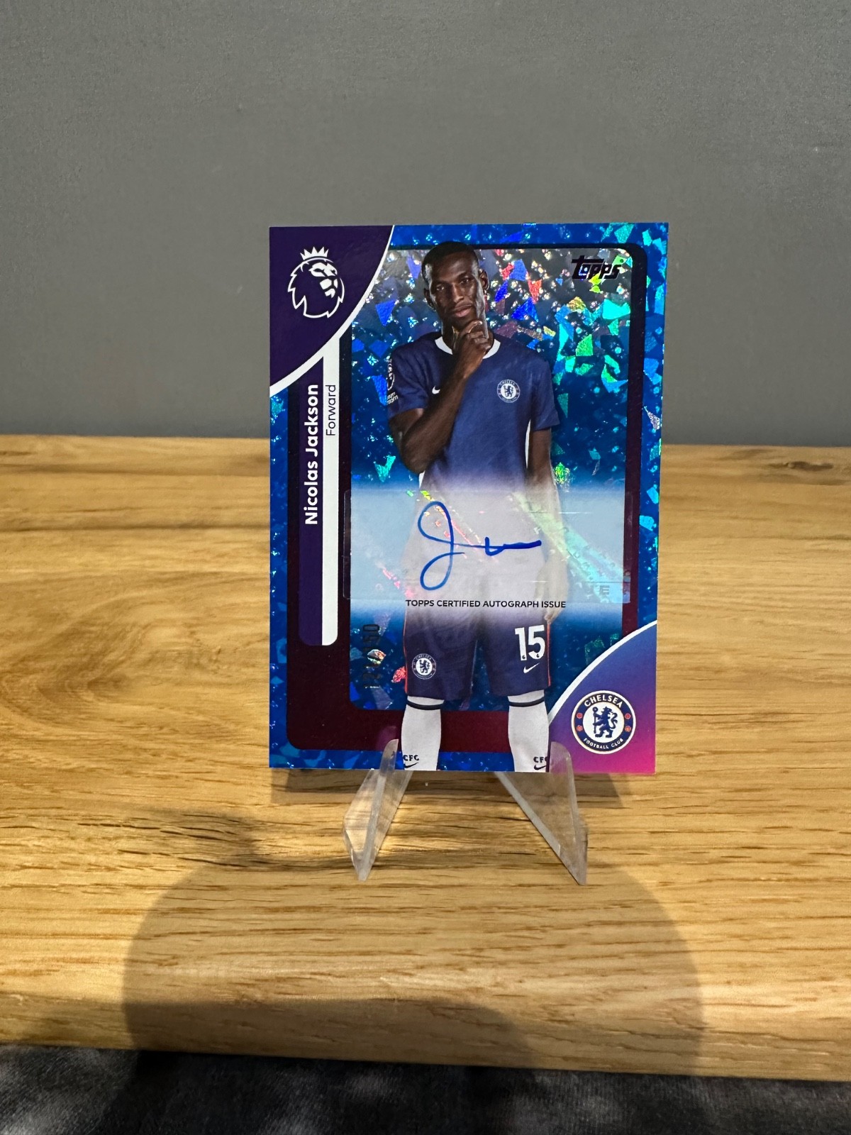 Topps Premier League 25/26 Nicolas Jackson Auto Card Chelsea FC 121/150 for sale on Ebay