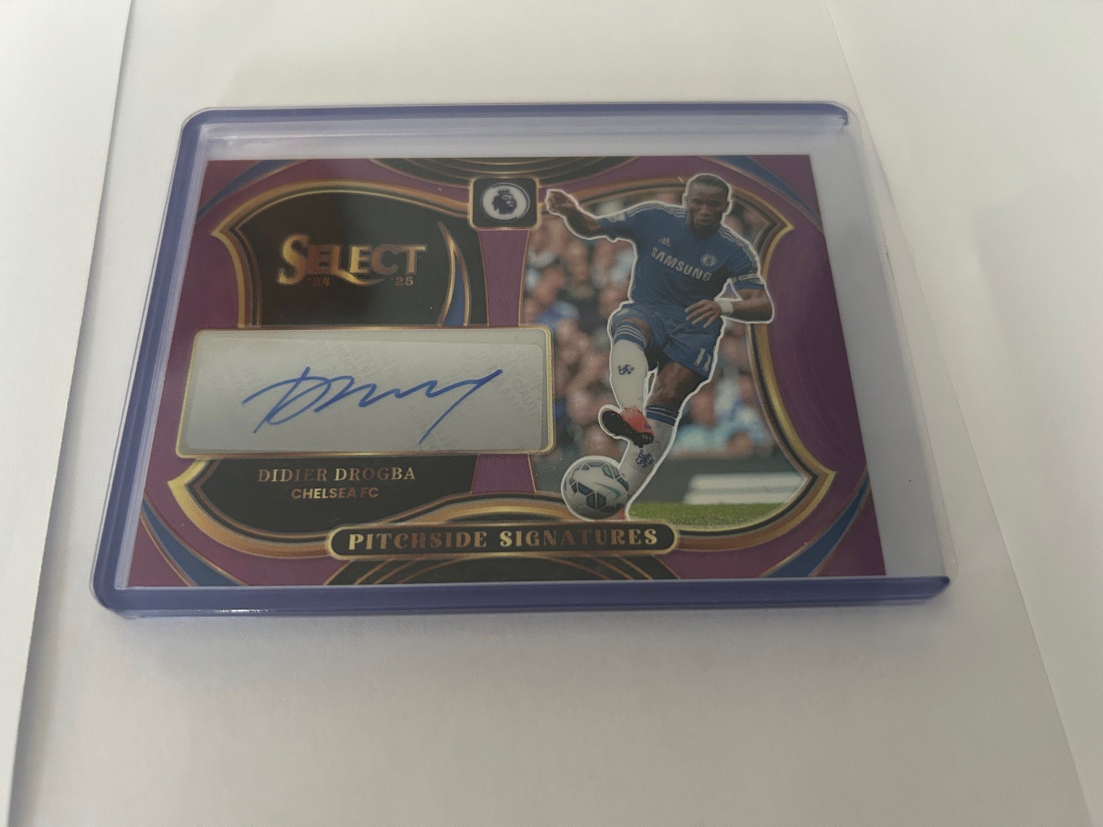 Select EPL 24/25 Pitchside Signatures Didier Drogba Chelsea Auto Numbered 48/49 for sale on Ebay