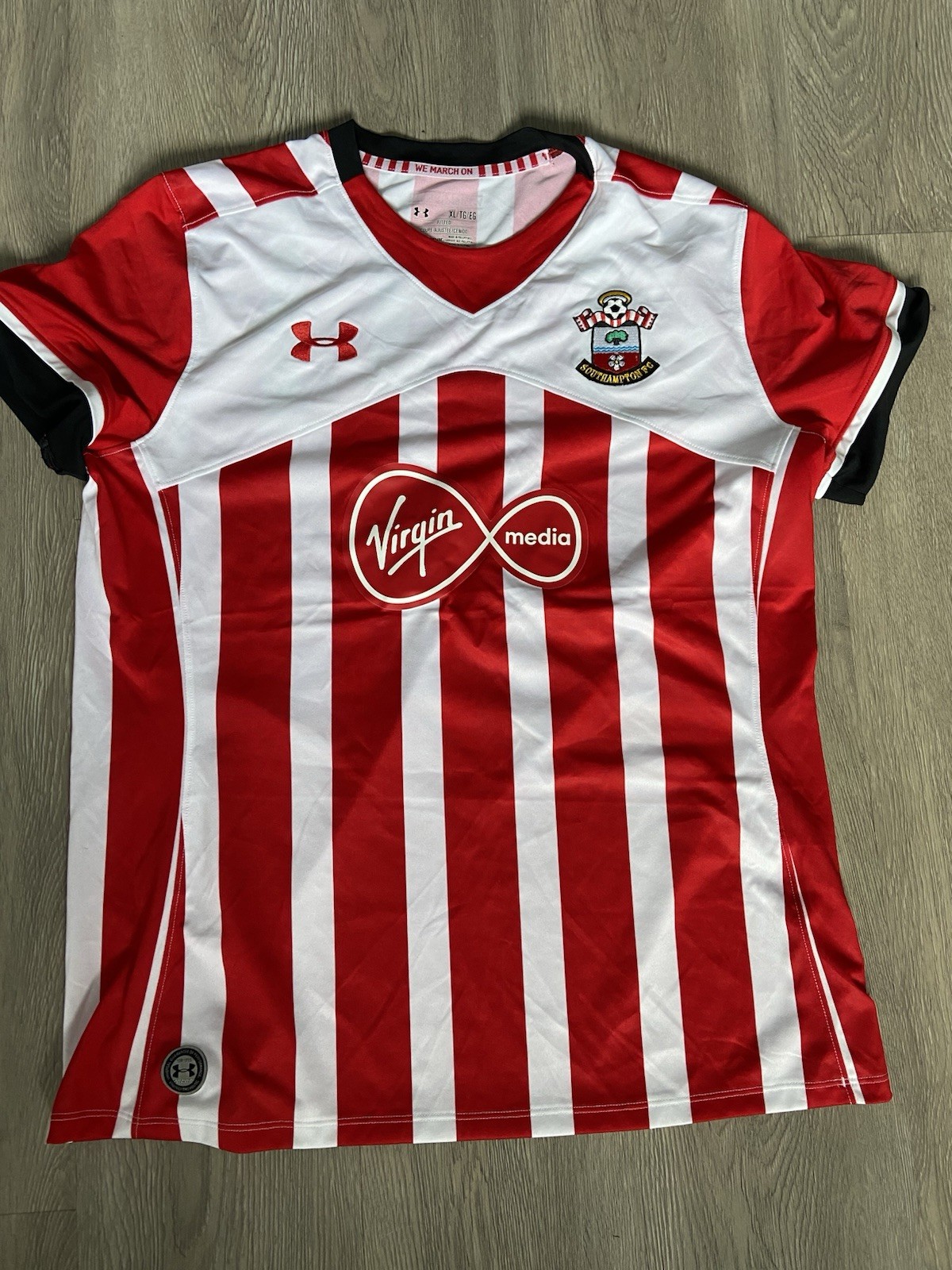 Southampton FC 2016/17 Football Shirt Mens XL Red White Home Saints Under Armour for sale on Ebay