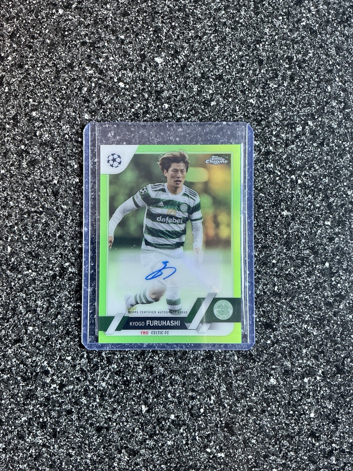 2022-23 Topps Chrome UEFA Auto Green /99 Kyogo Furuhashi Celtic FC for sale on Ebay