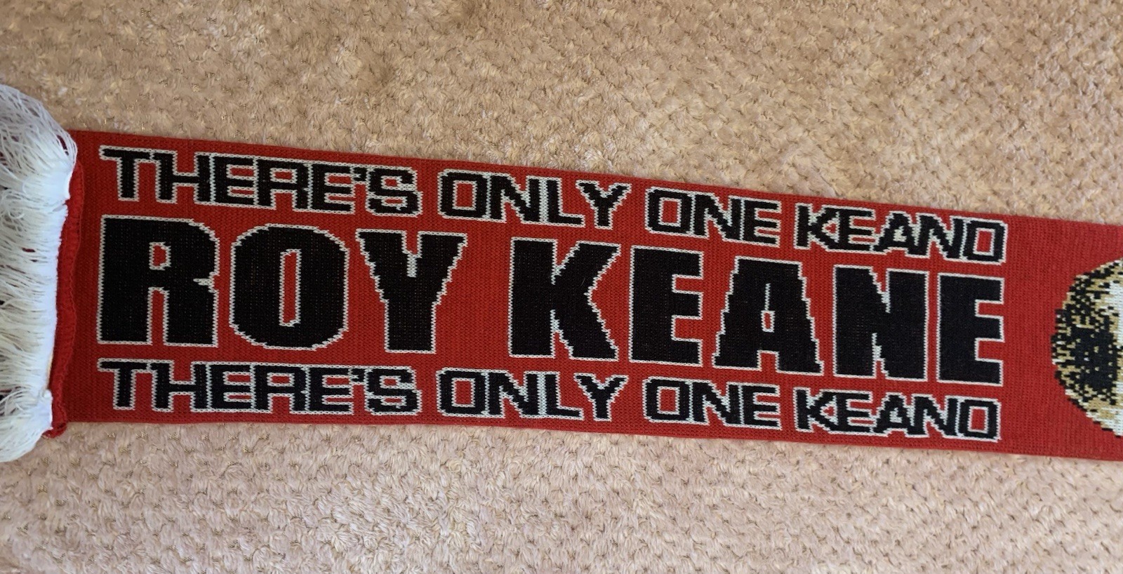 Manchester United Scarf Adult Unisex Roy Keane 100% Acrylic Keano Man Utd for sale on Ebay