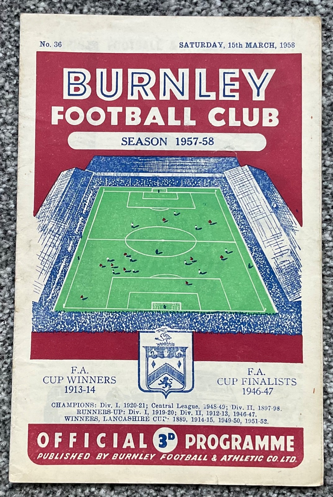 Burnley v Manchester United 1957/58 (Munich Season) for sale on Ebay
