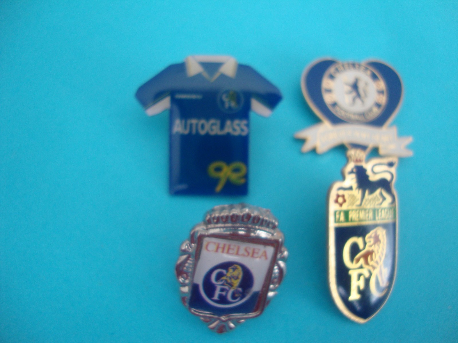 (729)  FOUR  CHELSEA  FOOTBALL CLUB  METAL  PIN BADGE  for sale on Ebay