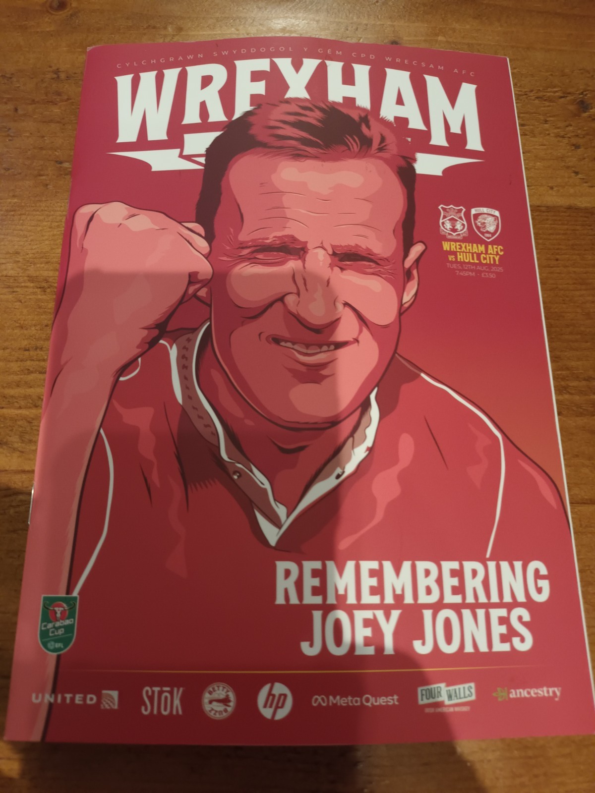 Wrexham v Hull City Caraboa Cup 1st Round August 12th 2025 Official Match Progra for sale on Ebay