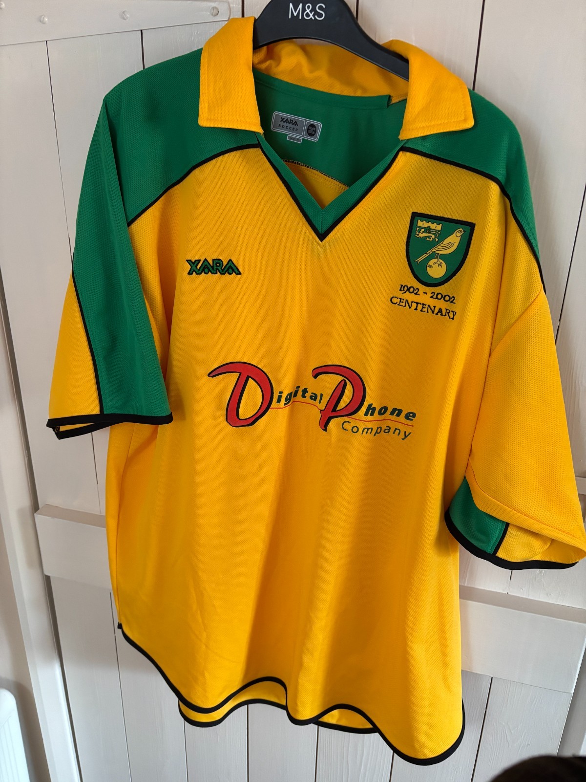 Norwich City FC Centenary home shirt 2002 - new size XL for sale on Ebay