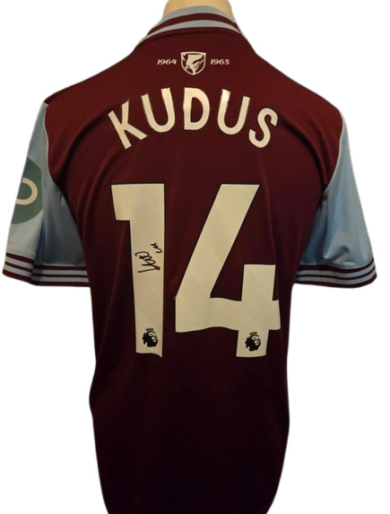 Authentic Kudus Signed West Ham 24/25 with COA for sale on Ebay