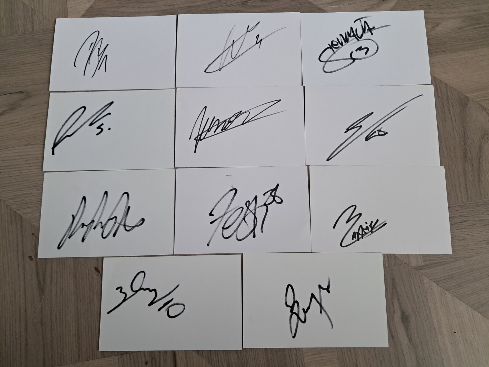 SET OF 11 HAND SIGNED WATFORD WHITE CARDS for sale on Ebay