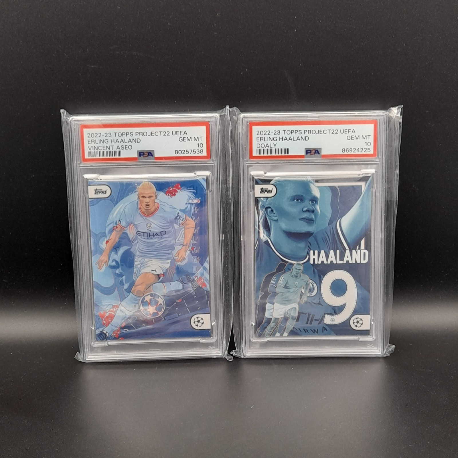 Topps Project 22 Erling Haaland Manchester City UEFA PSA 10 by Doaly/Aseo for sale on Ebay