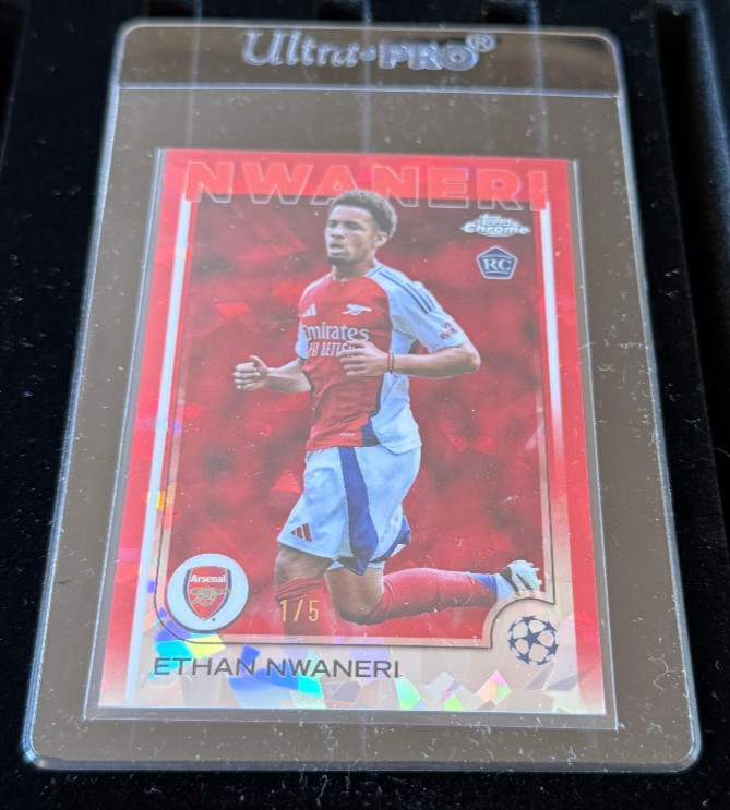 2024/25 Topps UCC Chrome® UEFA Club Comp.- Ethan Nwaneri 1/5 Arsenal FC for sale on Ebay