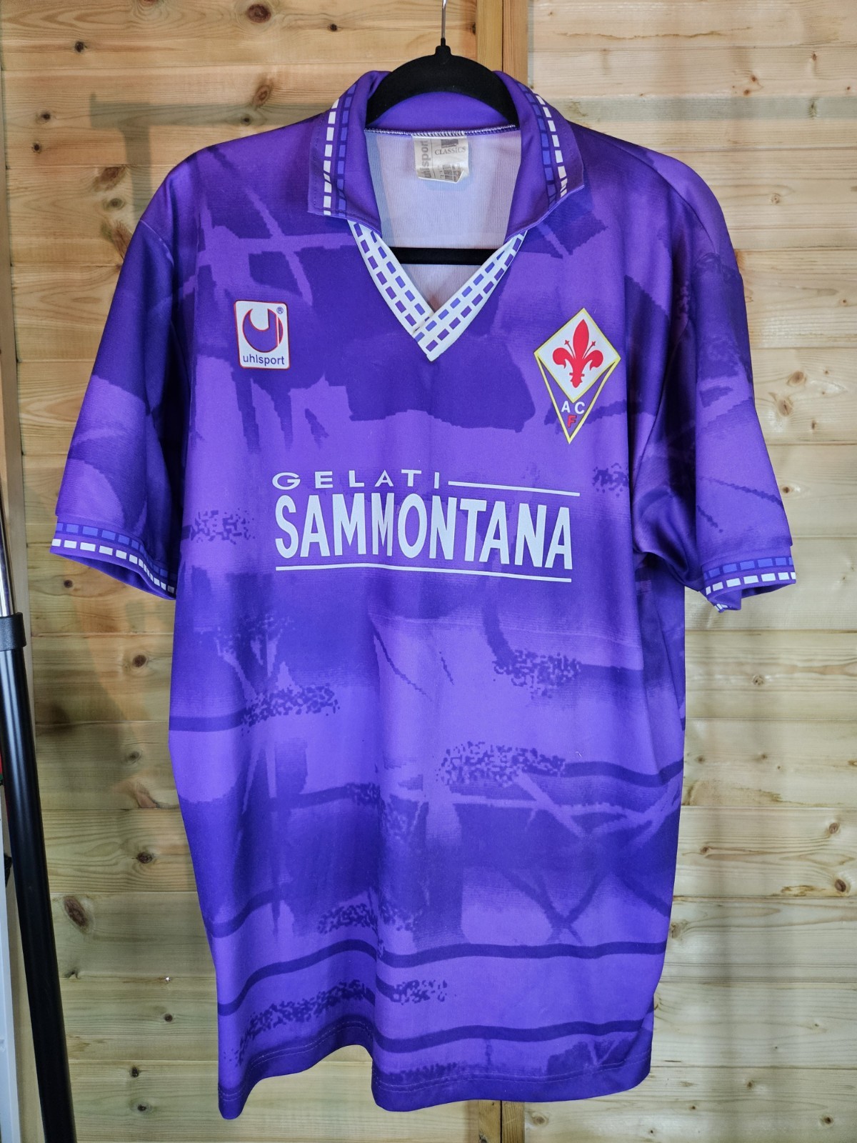 Rare Original Fiorentina 1994/1995 Home Shirt LARGE UHLSPORT VGC for sale on Ebay