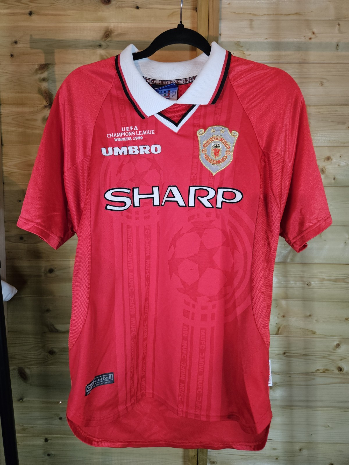 Rare Original Manchester United 1999/2000 European 2 Star Home Shirt M UMBRO  for sale on Ebay