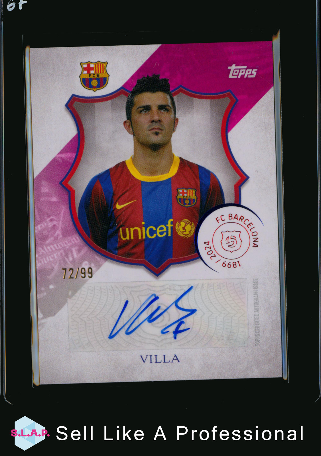 VILLA TOPPS 125 YEARS ANNIVERSARY FC BARCELONA 72/99 LA-DV 2025 ENGLISH CAR for sale on Ebay