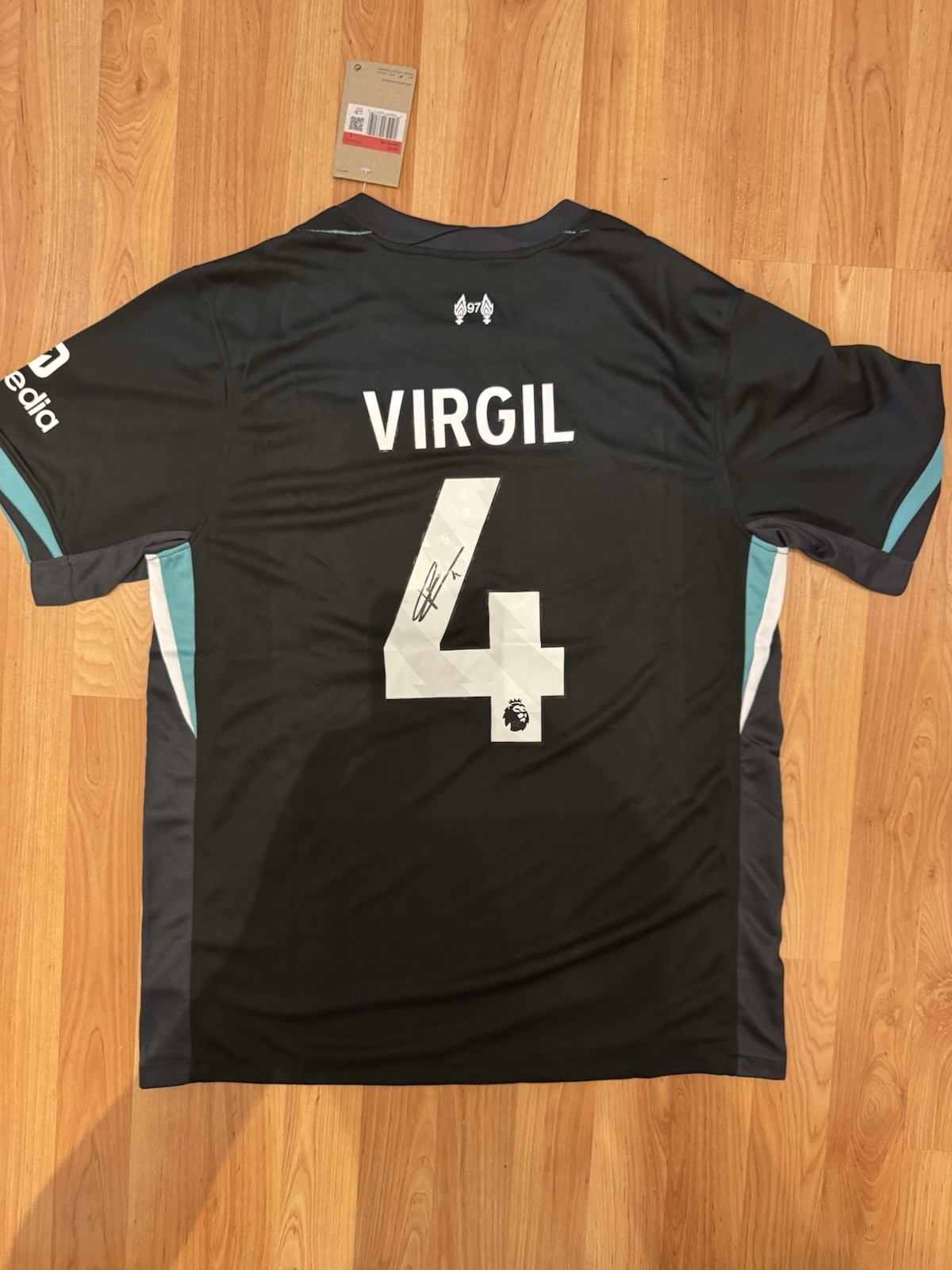 VIRGIL VAN DIJK Signed Liverpool 2024/25 Away #4 Premier League COA for sale on Ebay