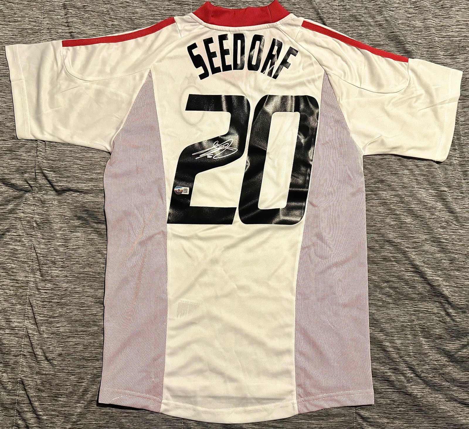 Ac Milan 2003 Champions League Final Signed Clarence Seedorf Shirt Beckett Auth for sale on Ebay