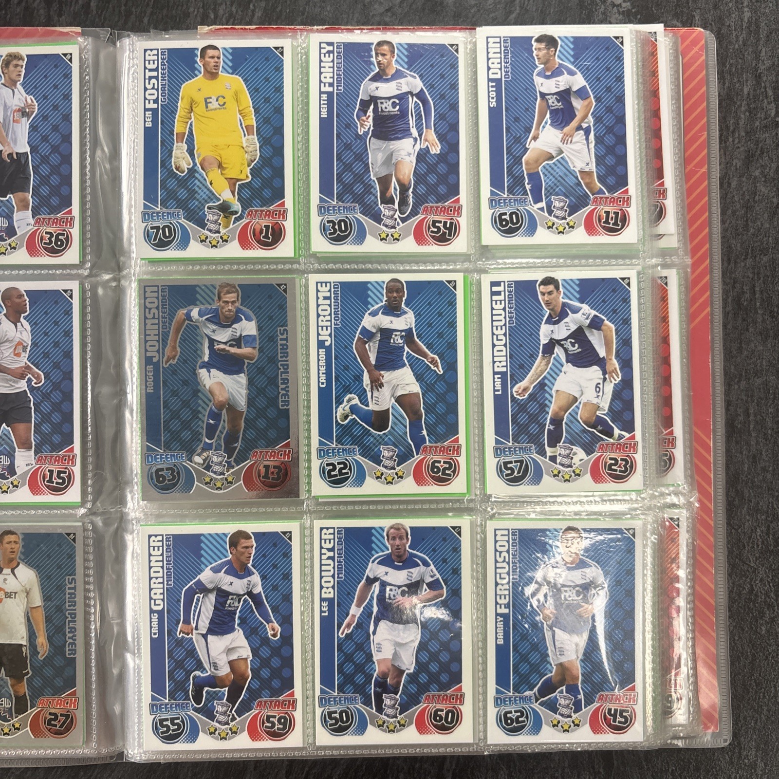 Birmingham City Match Attax 2010/11 Football Cards set of 18 with SS and SP for sale on Ebay
