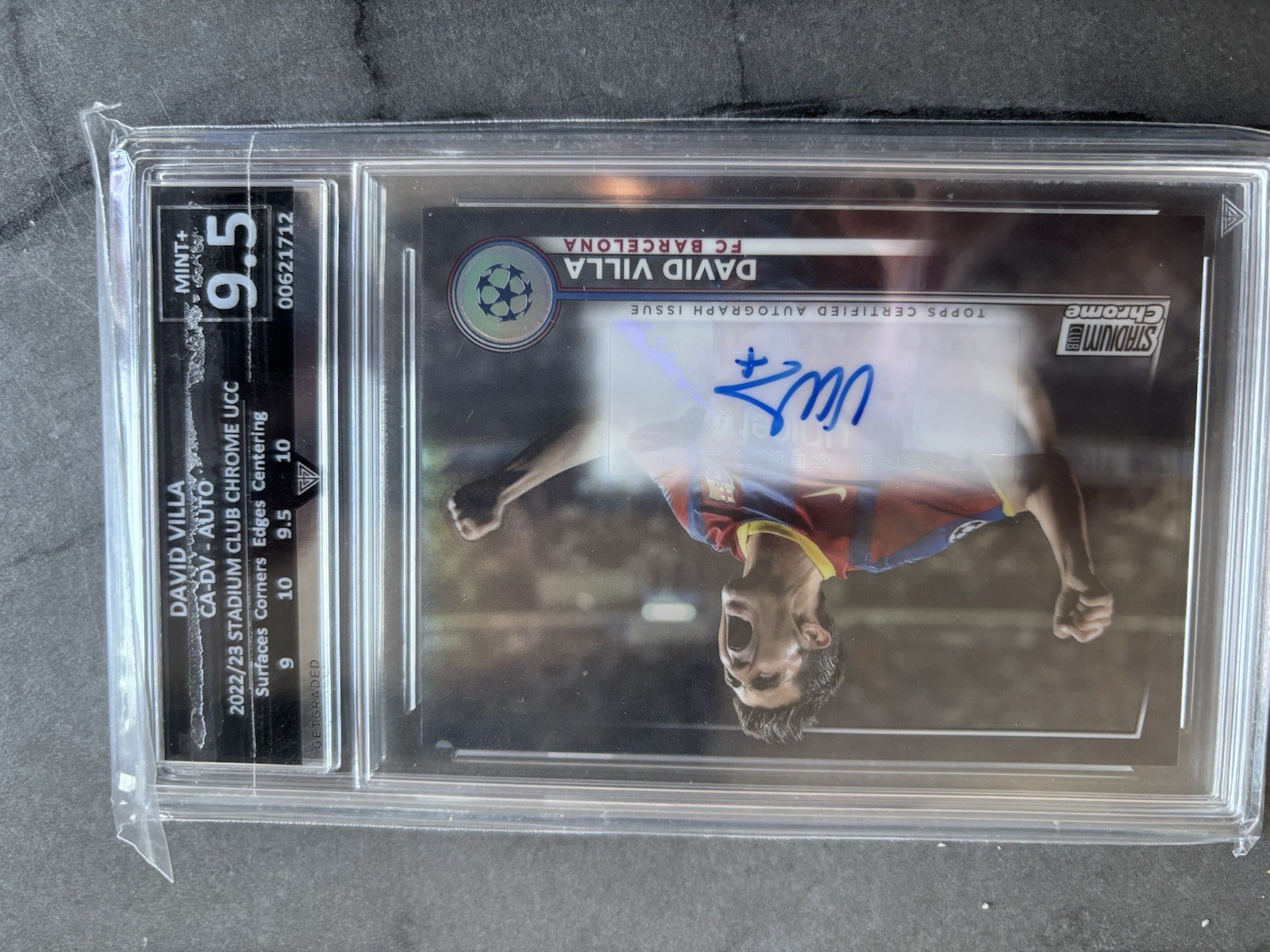 Topps Barcelona Chrome 2022/23 David Villa Autographed Card Stadium Club UCC for sale on Ebay