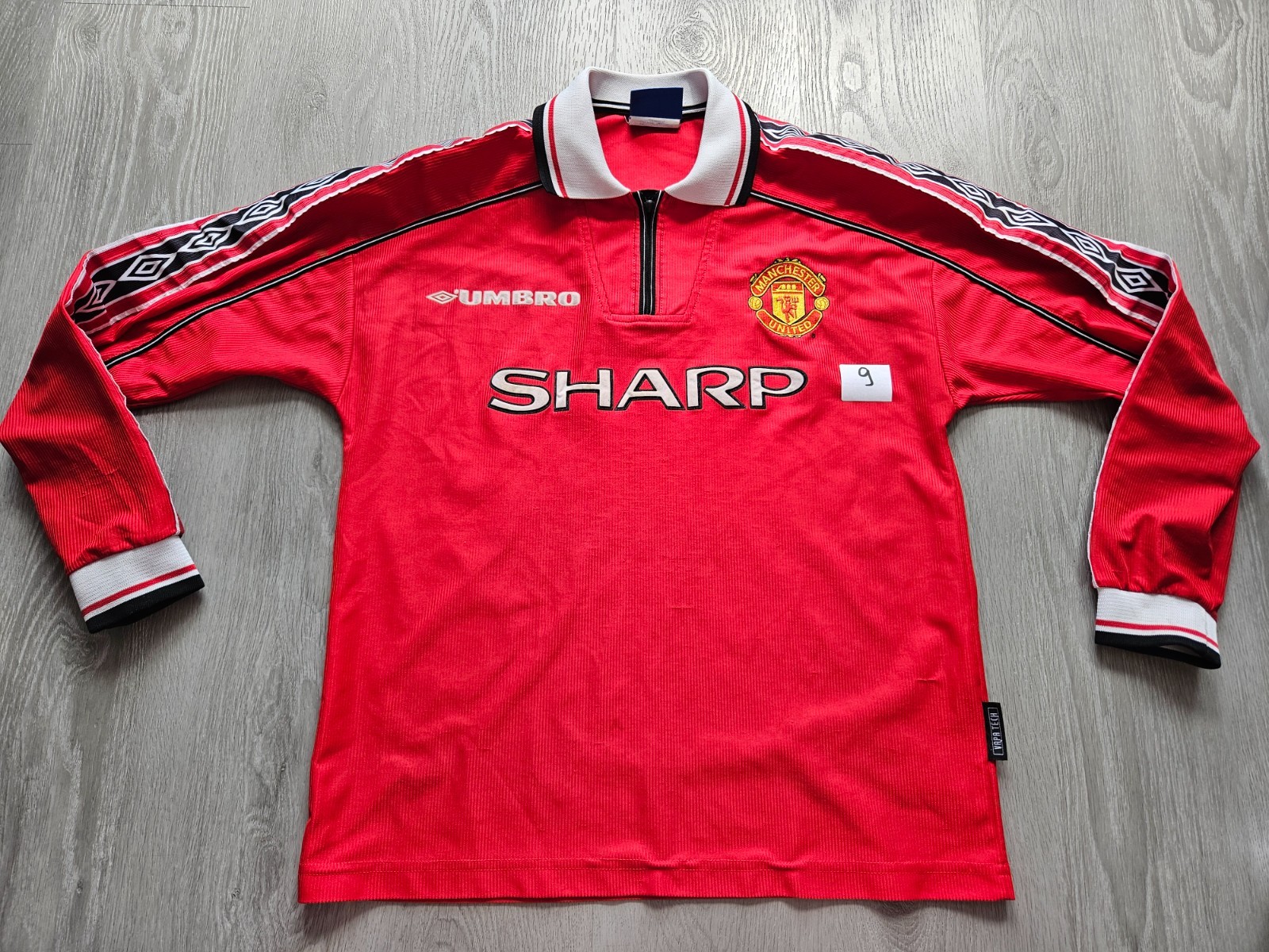 Mens Umbro Manchester United Home long sleeves football shirt 1998 - 2000 Size M for sale on Ebay