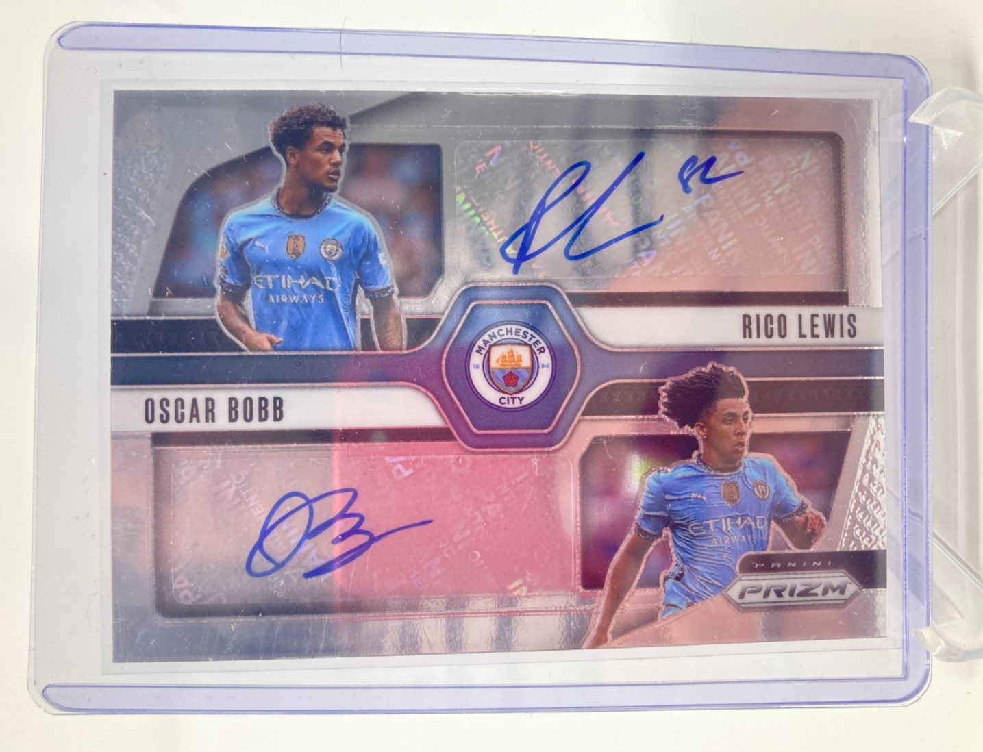 PANINI PRIZM 24/25 OSCAR BOBB / RICO LEWIS MANCHESTER CITY DUAL AUTO . for sale on Ebay