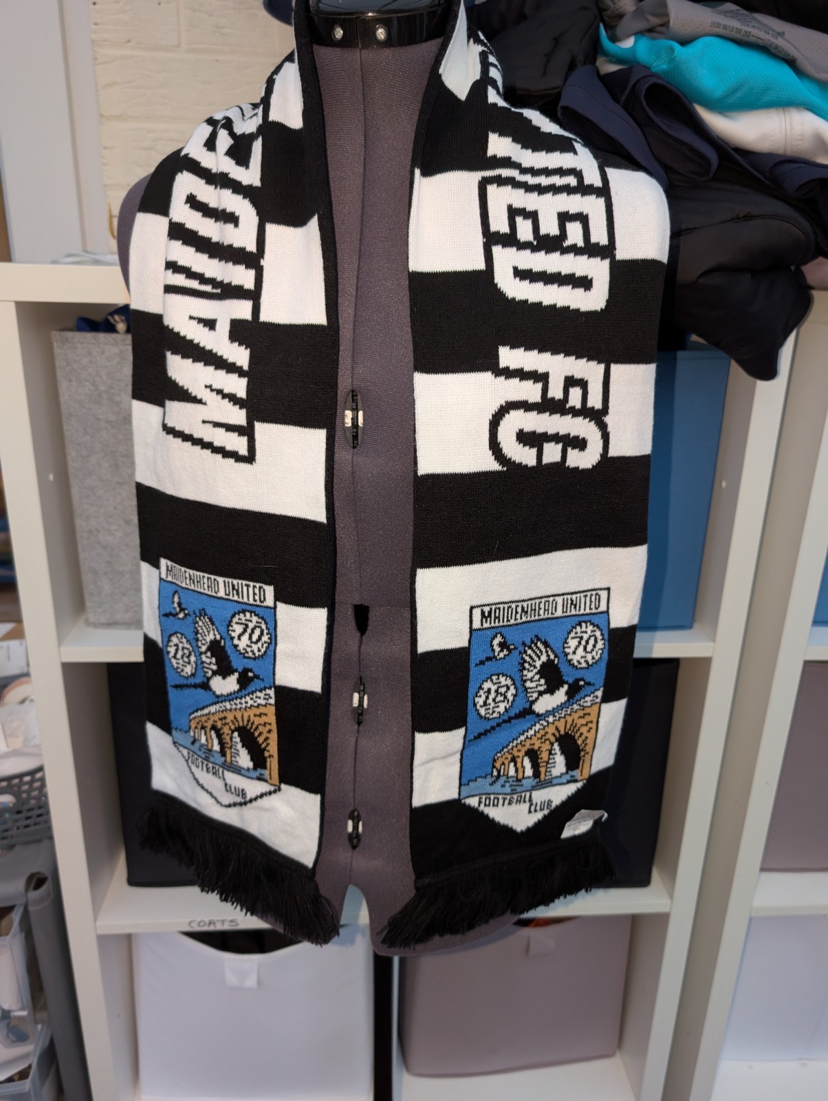 Maidenhead United Non League Football Scarf  (Not Shirt) Black & White for sale on Ebay