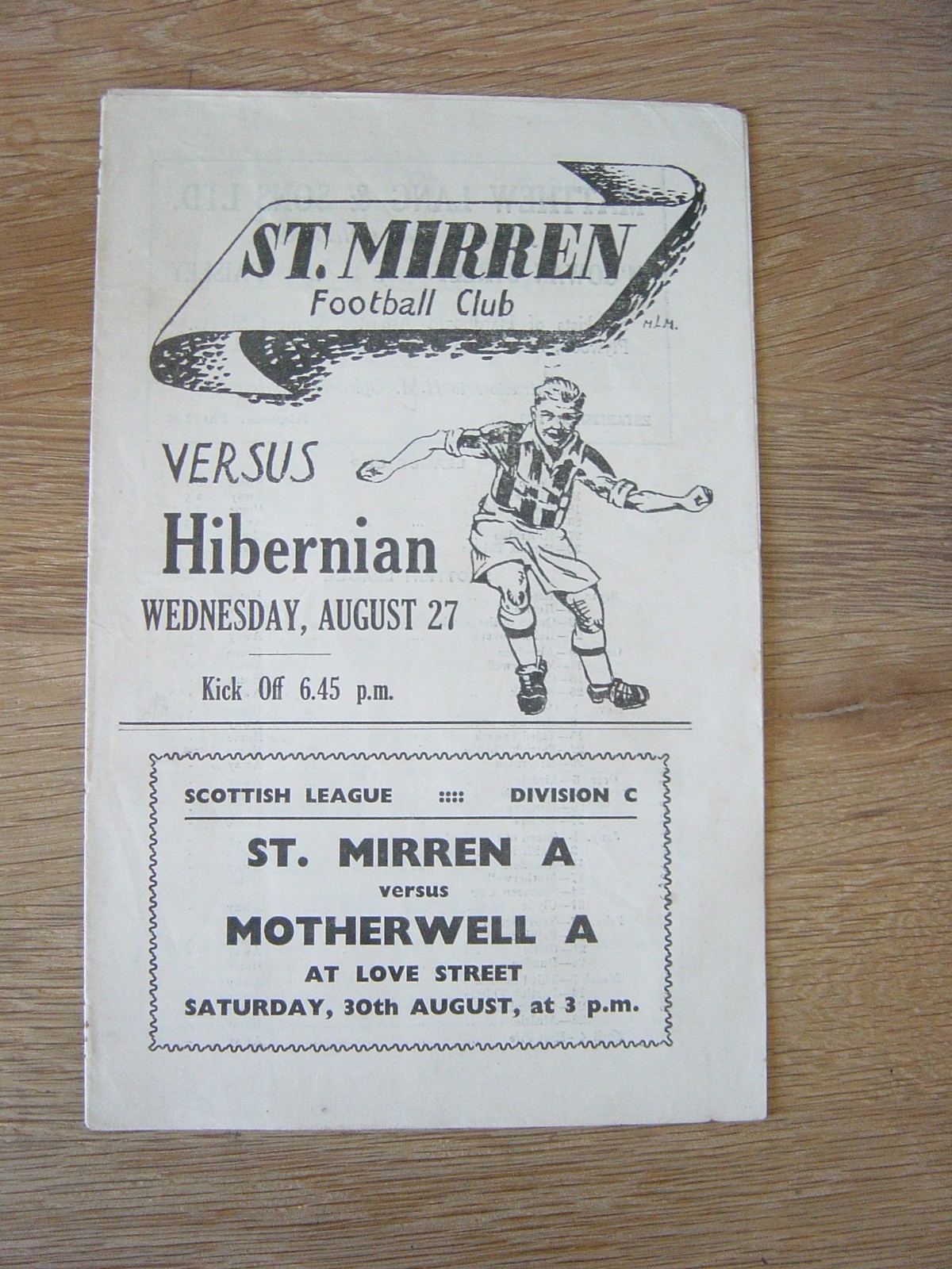 1952/53 ST MIRREN v HIBERNIAN for sale on Ebay