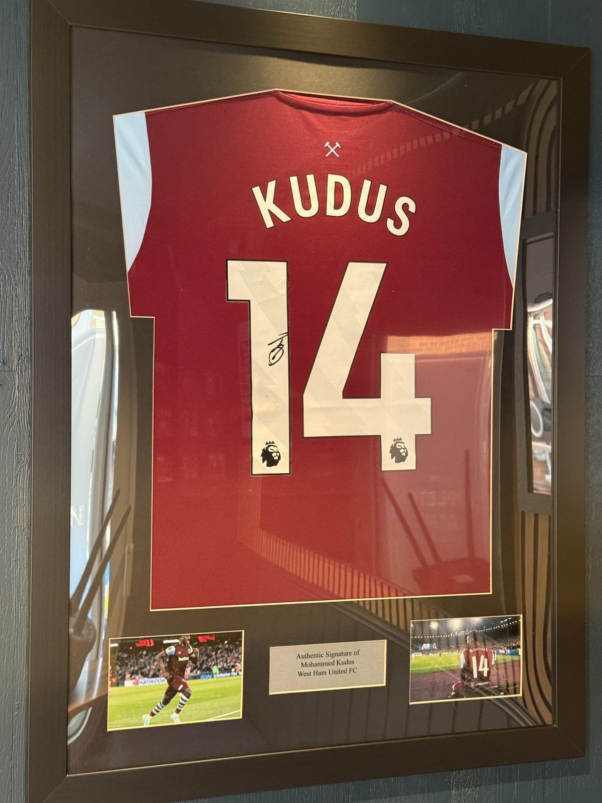 Mohammed Kudus Signed Framed West Ham Shirt with COA for sale on Ebay