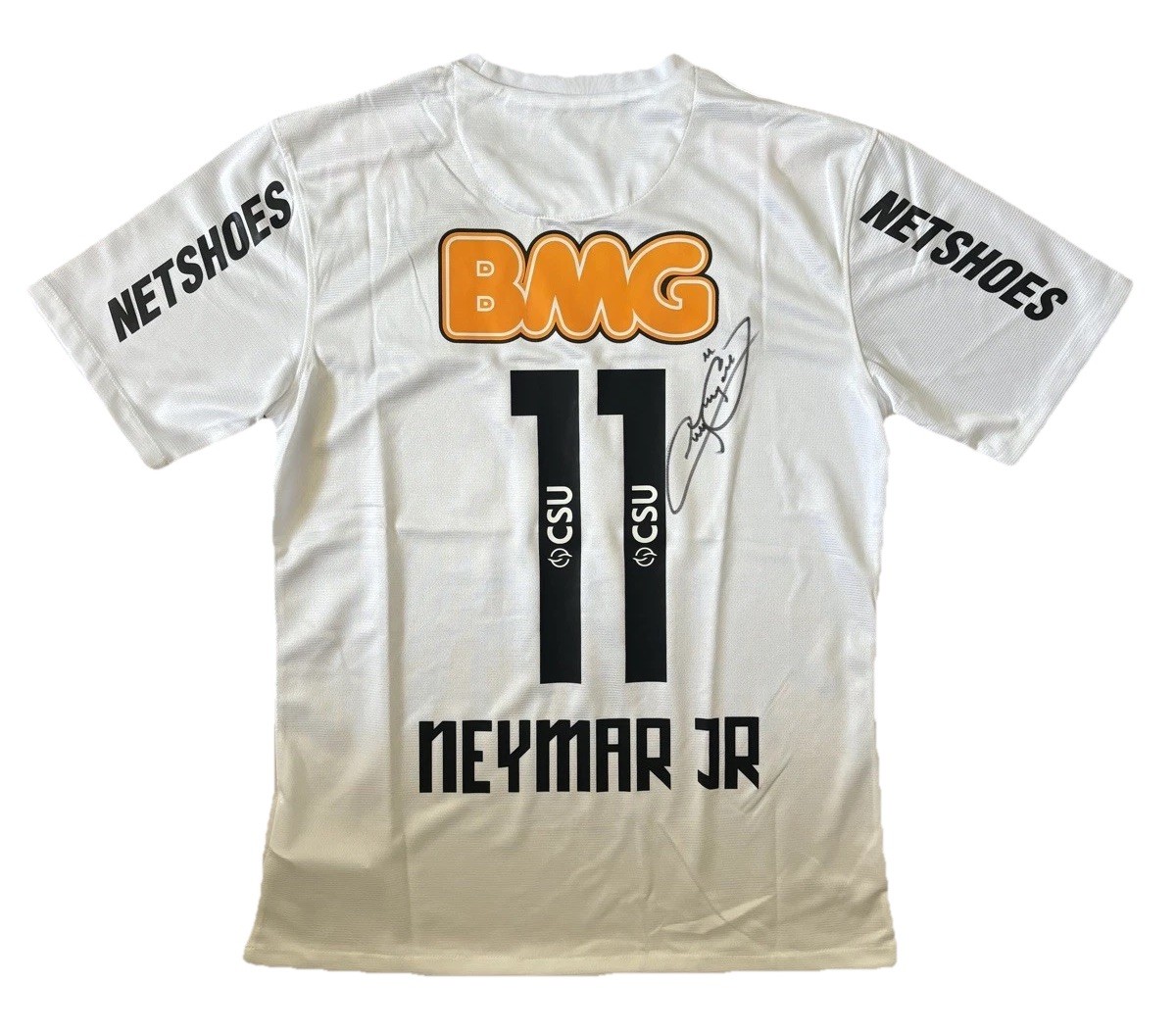NEYMAR JR Signed OFFICIAL RETRO SANTOS FC White Nike Soccer Jersey RARE*COA for sale on Ebay