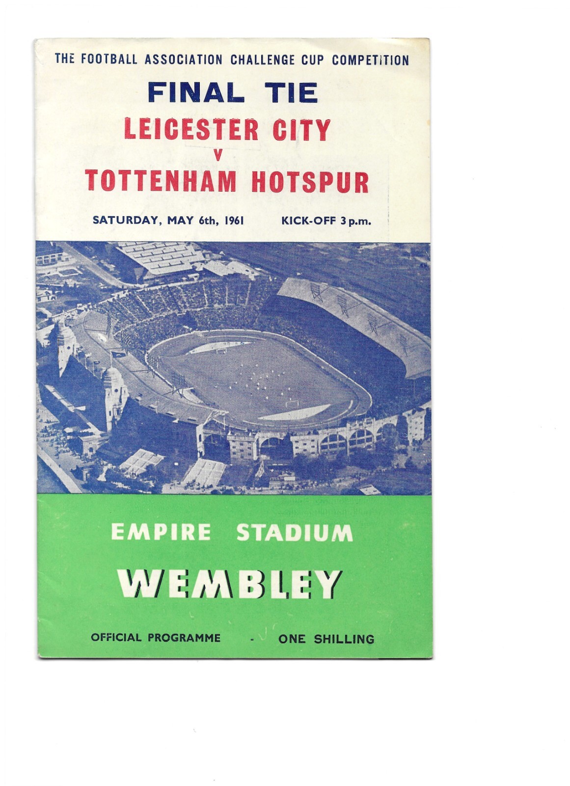 LEICESTER CITY V TOTTENHAM HOTSPUR 1961 FA CUP FINAL + COMMUNITY SINGING SHEET for sale on Ebay