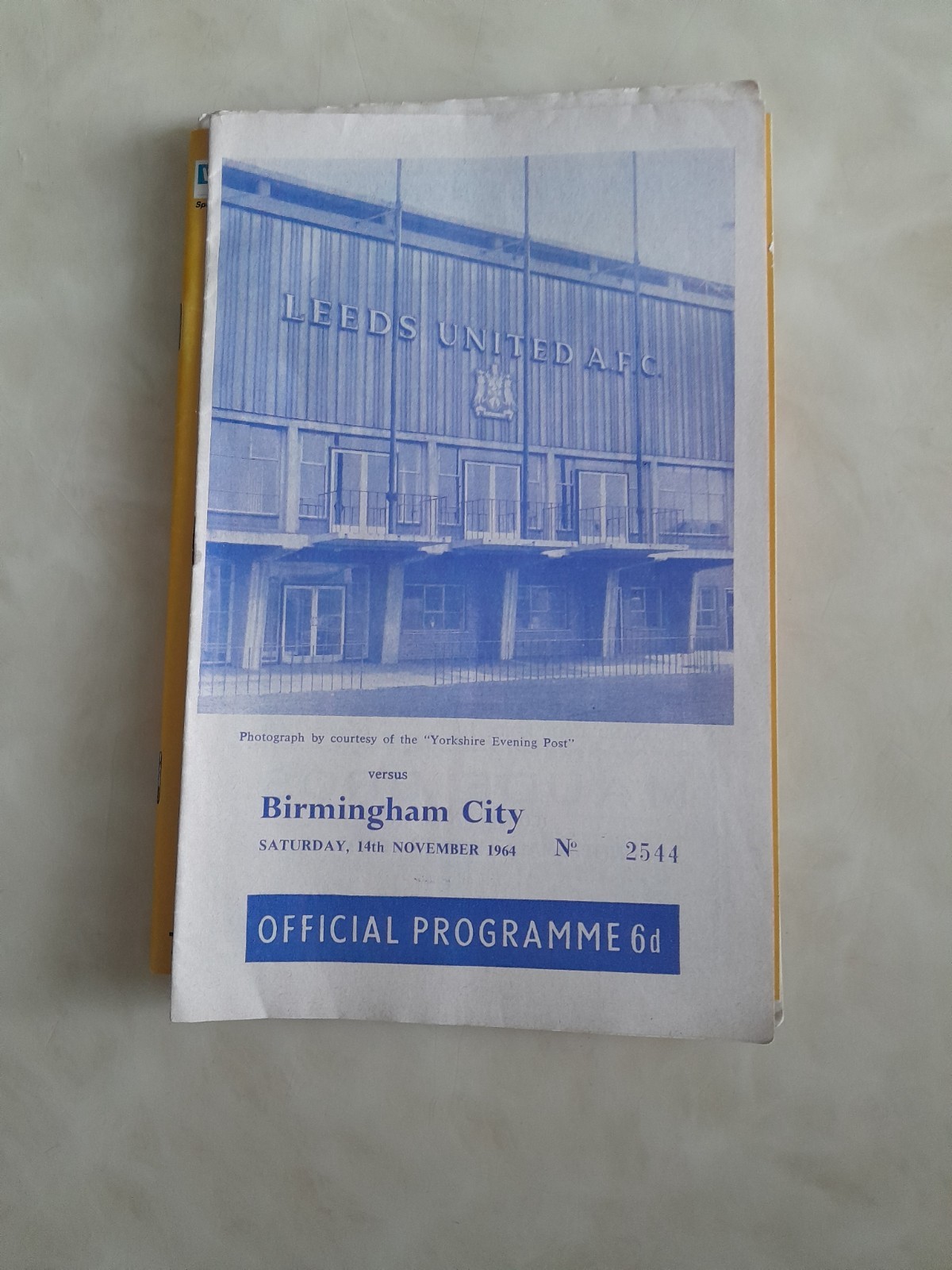 LEEDS UNITED V BIRMINGHAM CITY ( SATURDAY 14TH NOVEMBER 1964 ) for sale on Ebay