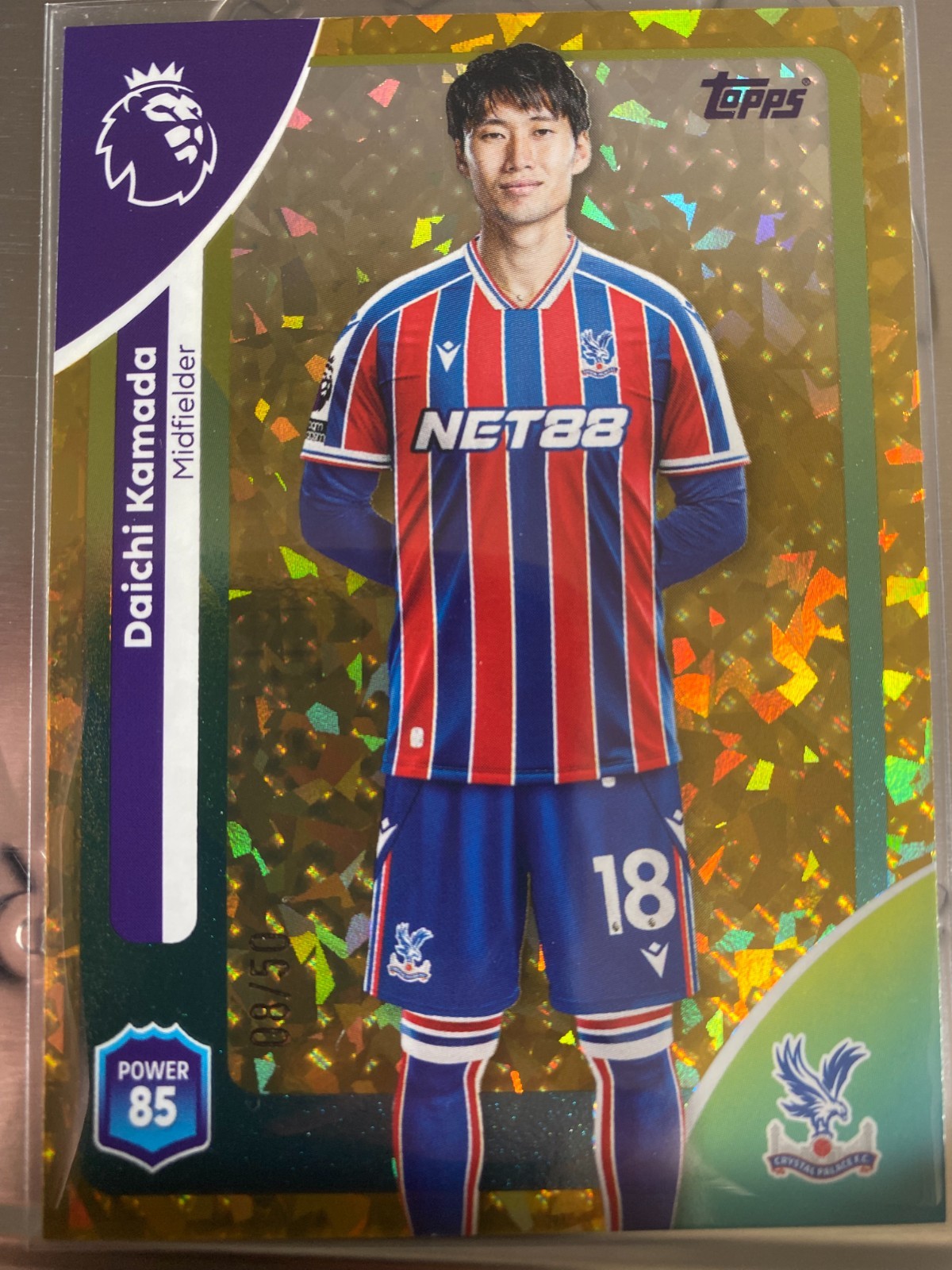 Topps Premier League 2026 Gold Sparkle Parallel /50 Daichi Kamada Crystal Palace for sale on Ebay
