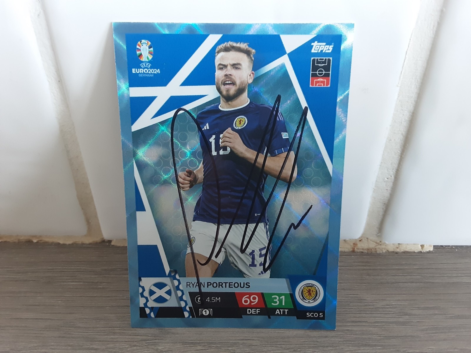 SCOTLAND - RYAN PORTEOUS Hand Signed Football trading card (HIBS, WATFORD) for sale on Ebay
