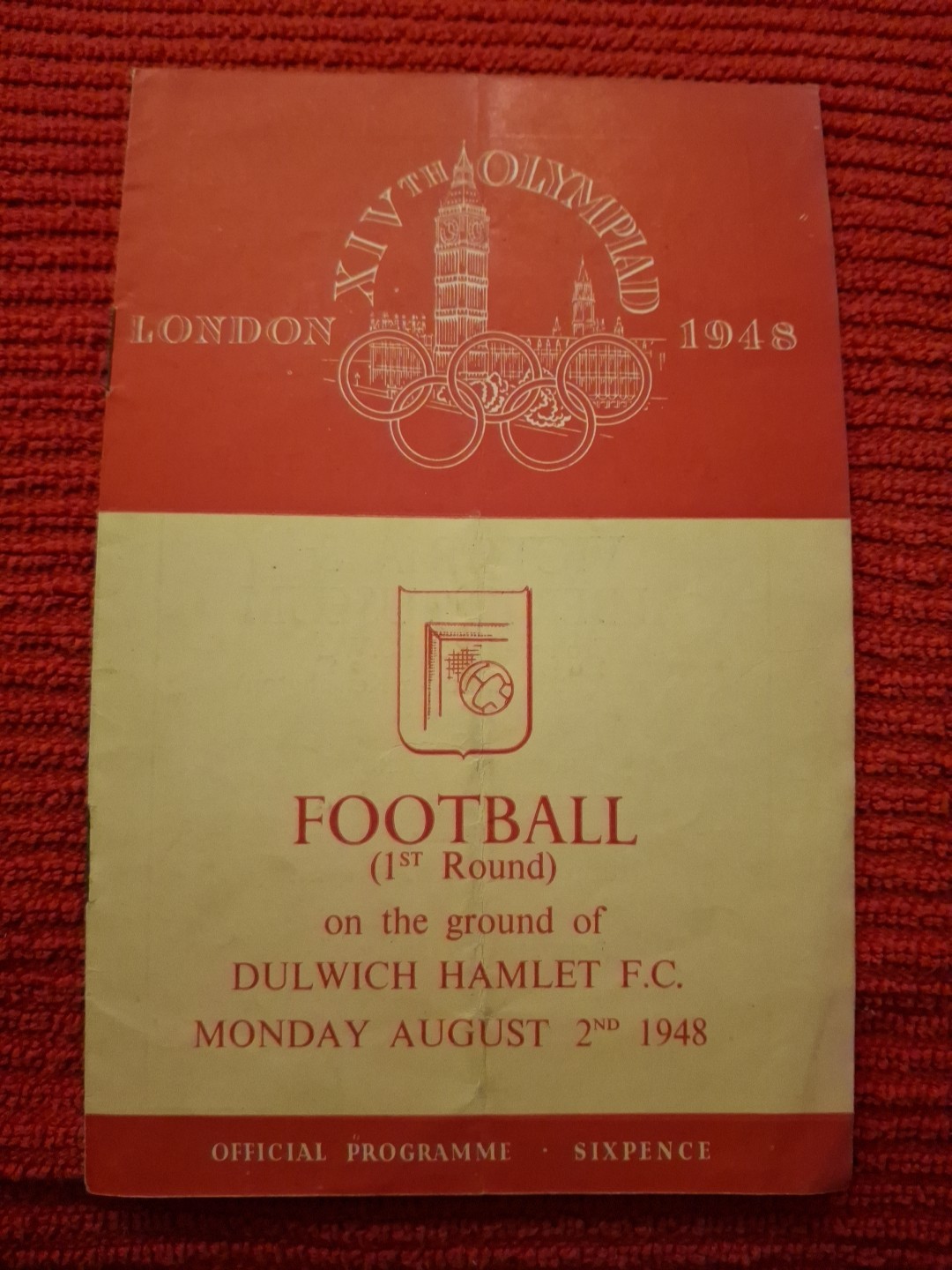 Korea v Mexico football programme.  1948 Olympics @ Dulwich Hamlet for sale on Ebay