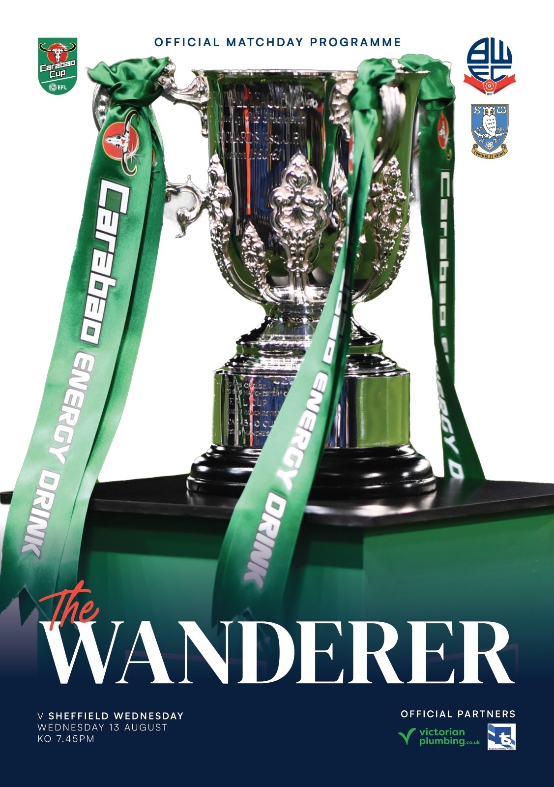 Bolton Wanderers v Sheffield Wednesday Carabao Cup Wednesday 13th August 2025 for sale on Ebay