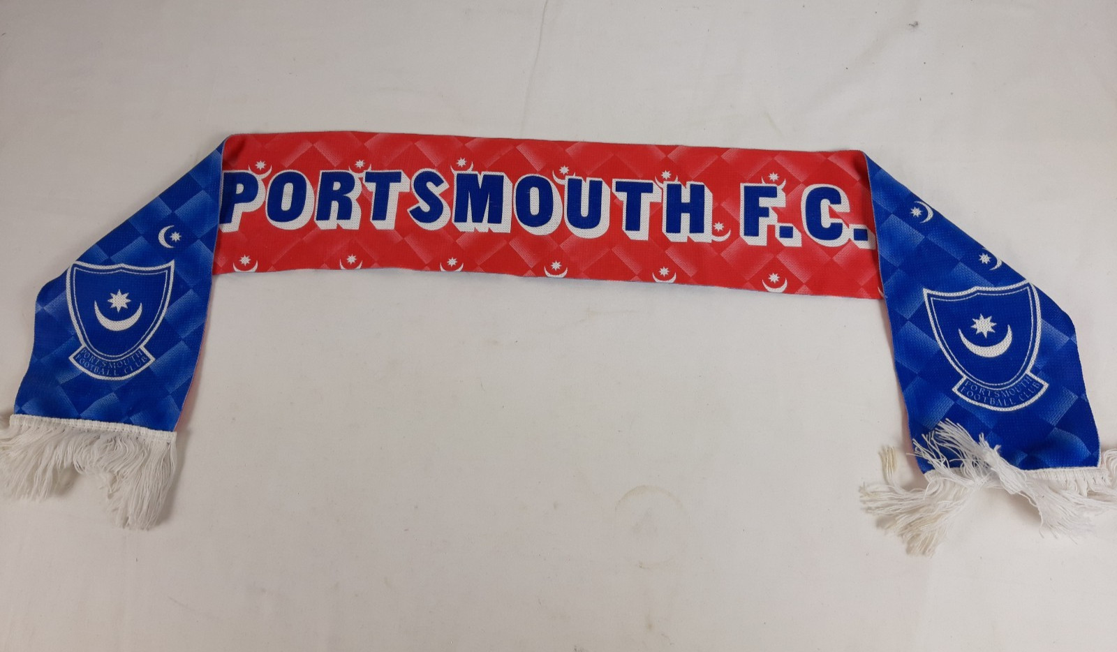 Vintage Retro Portsmouth FC Scarf Blue Red for sale on Ebay