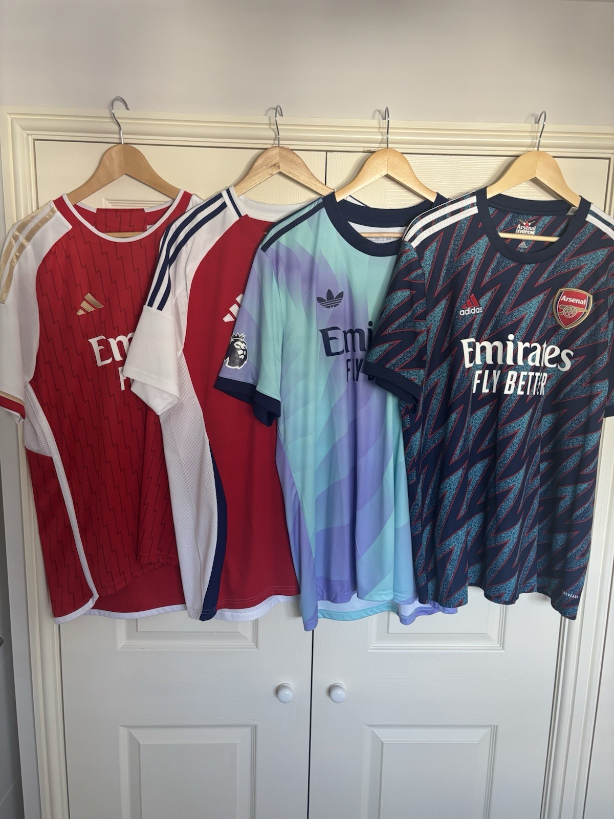 4 X Arsenal Shirts XL authentic Adidas for sale on Ebay