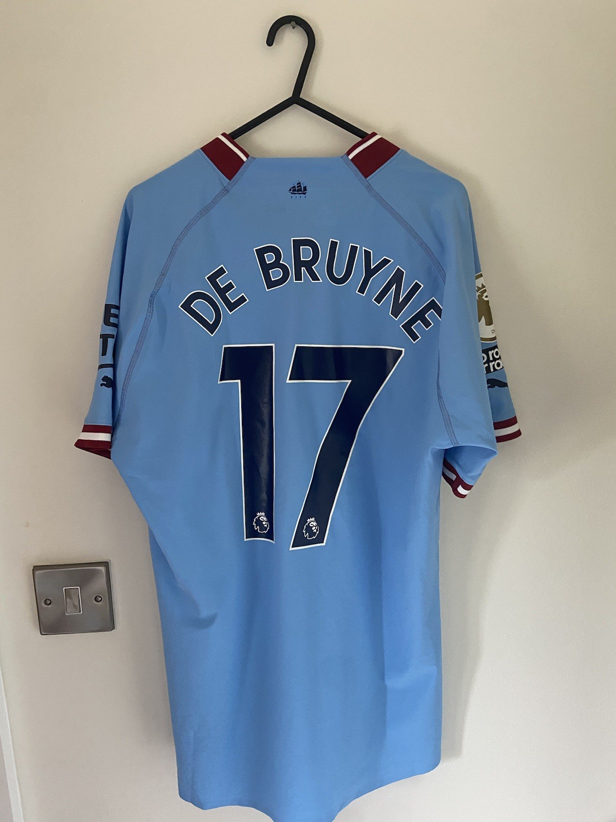 MATCH ISSUE/ Worn Manchester City Shirt De Bruyne Home 22/23 Premier League  for sale on Ebay