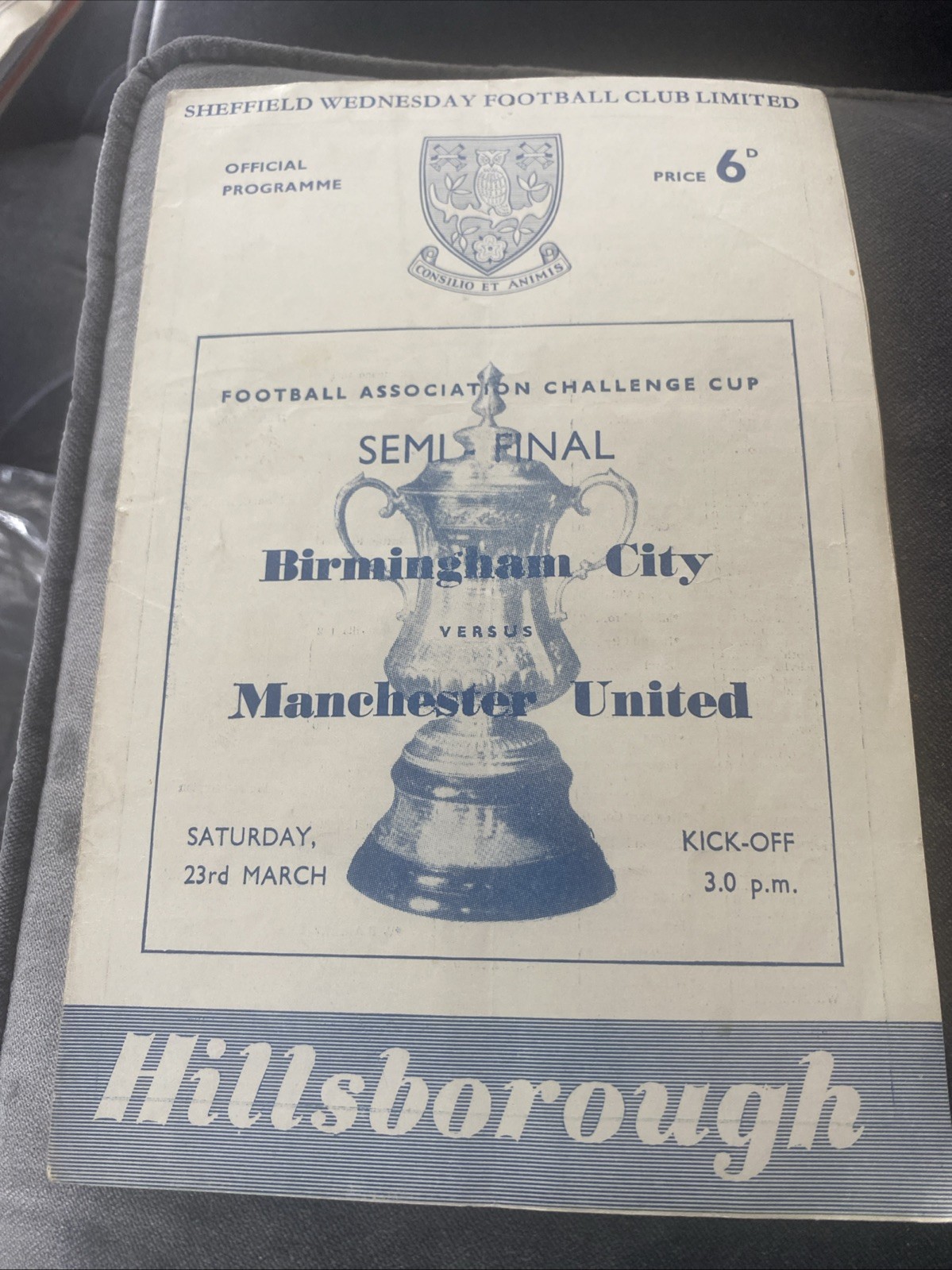 Manchester United Birmingham City FA Cup Semi Final Football Programme 1957 for sale on Ebay