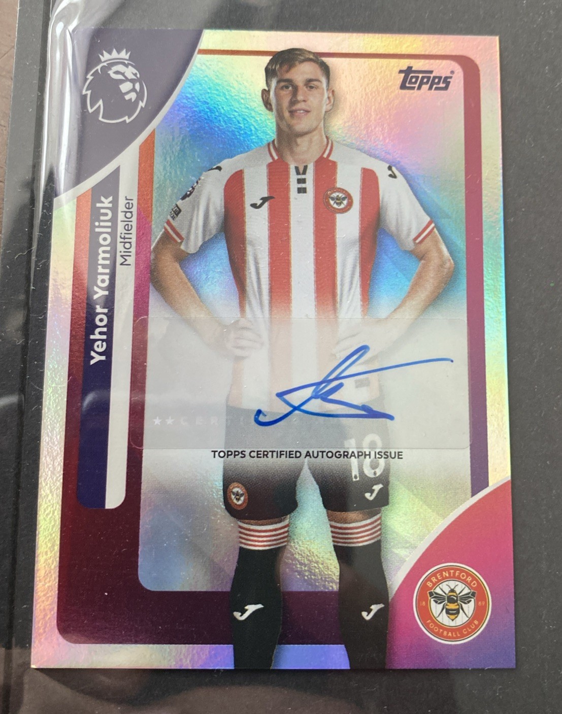 2025/26 Topps Premier League Yehor Yarmoliuk Brentford FC Certified Autograph  for sale on Ebay