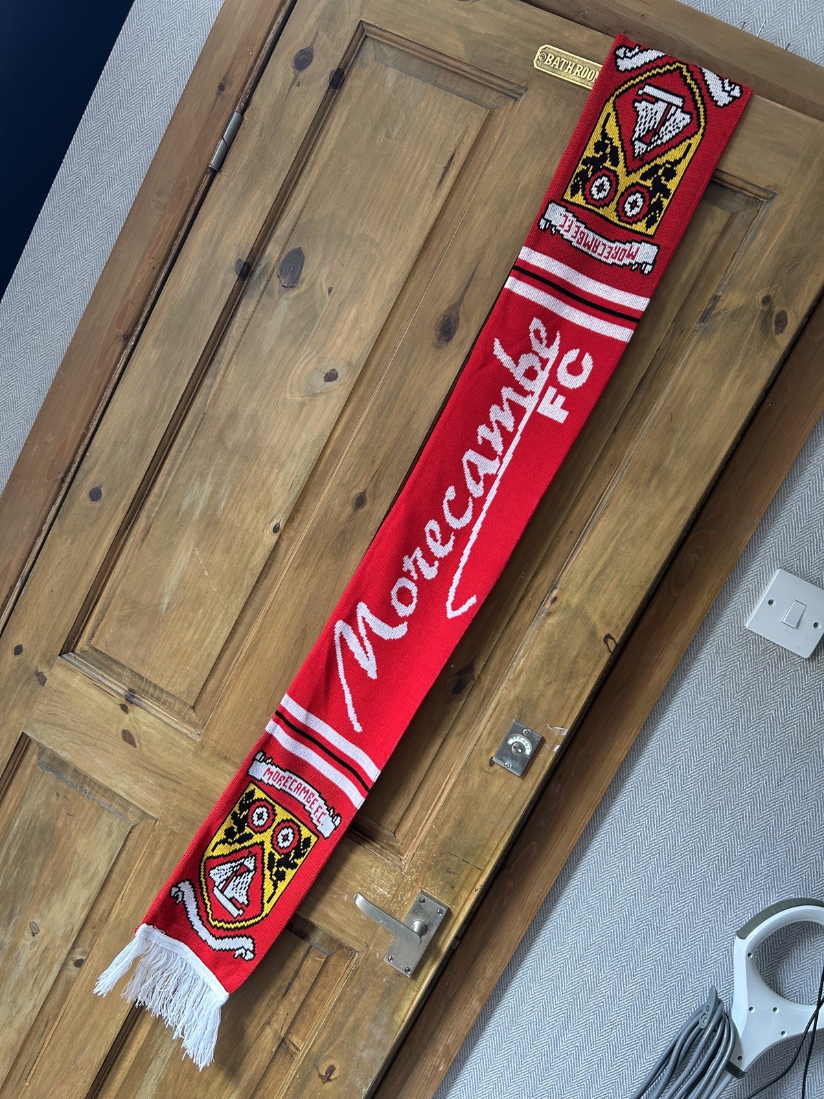 Morecambe Football Club FC Official Vintage Football Scarf Circa 2005 RARE for sale on Ebay